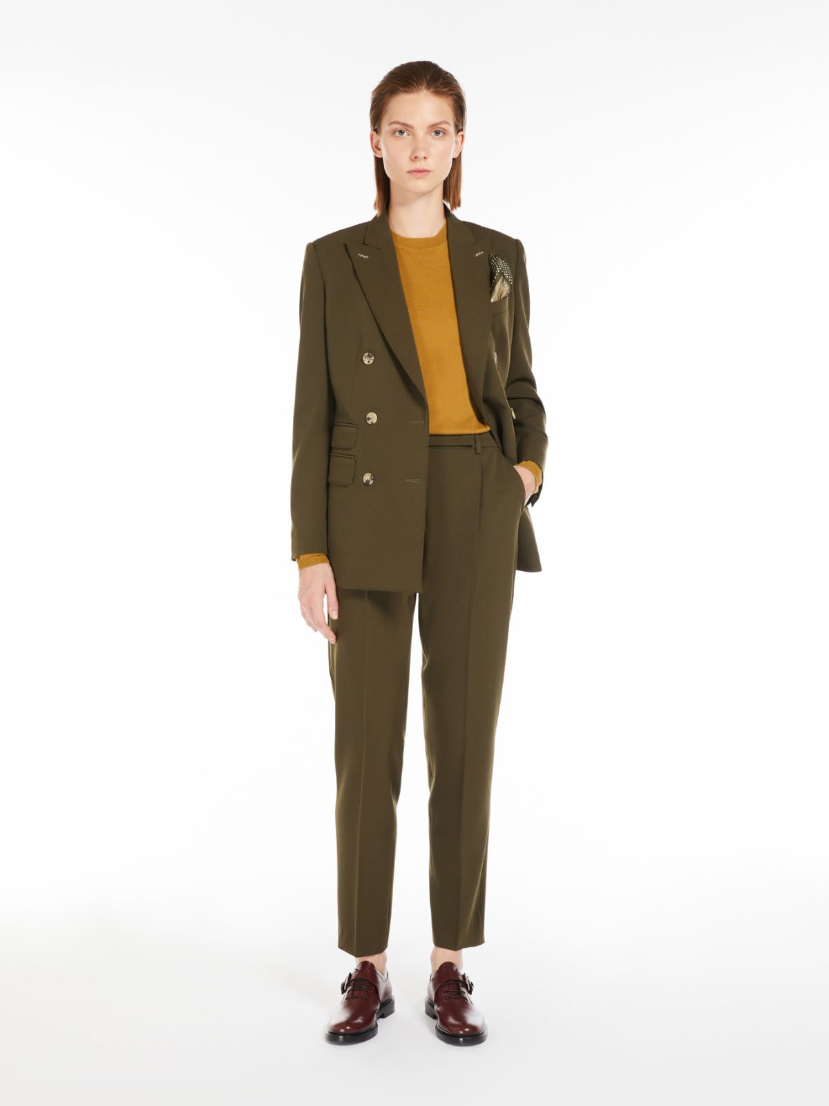 Wool granité trousers