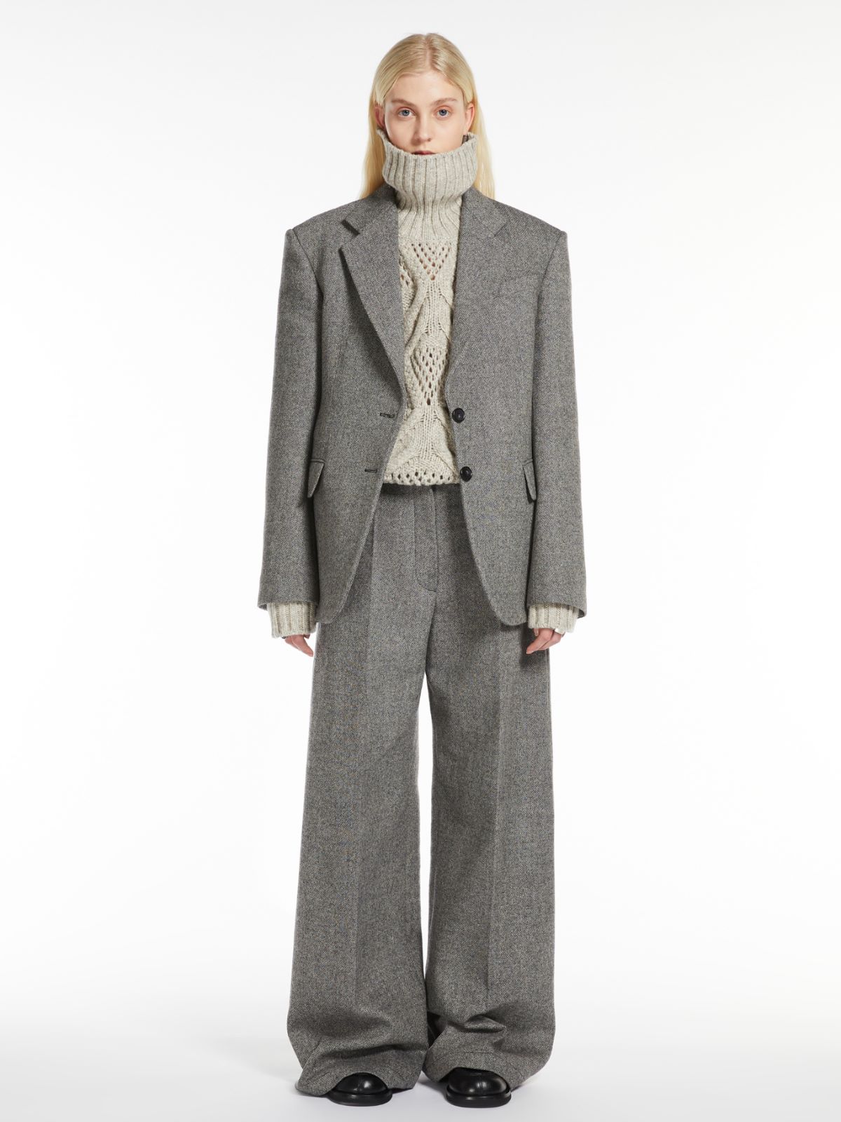 Oversized flared trousers