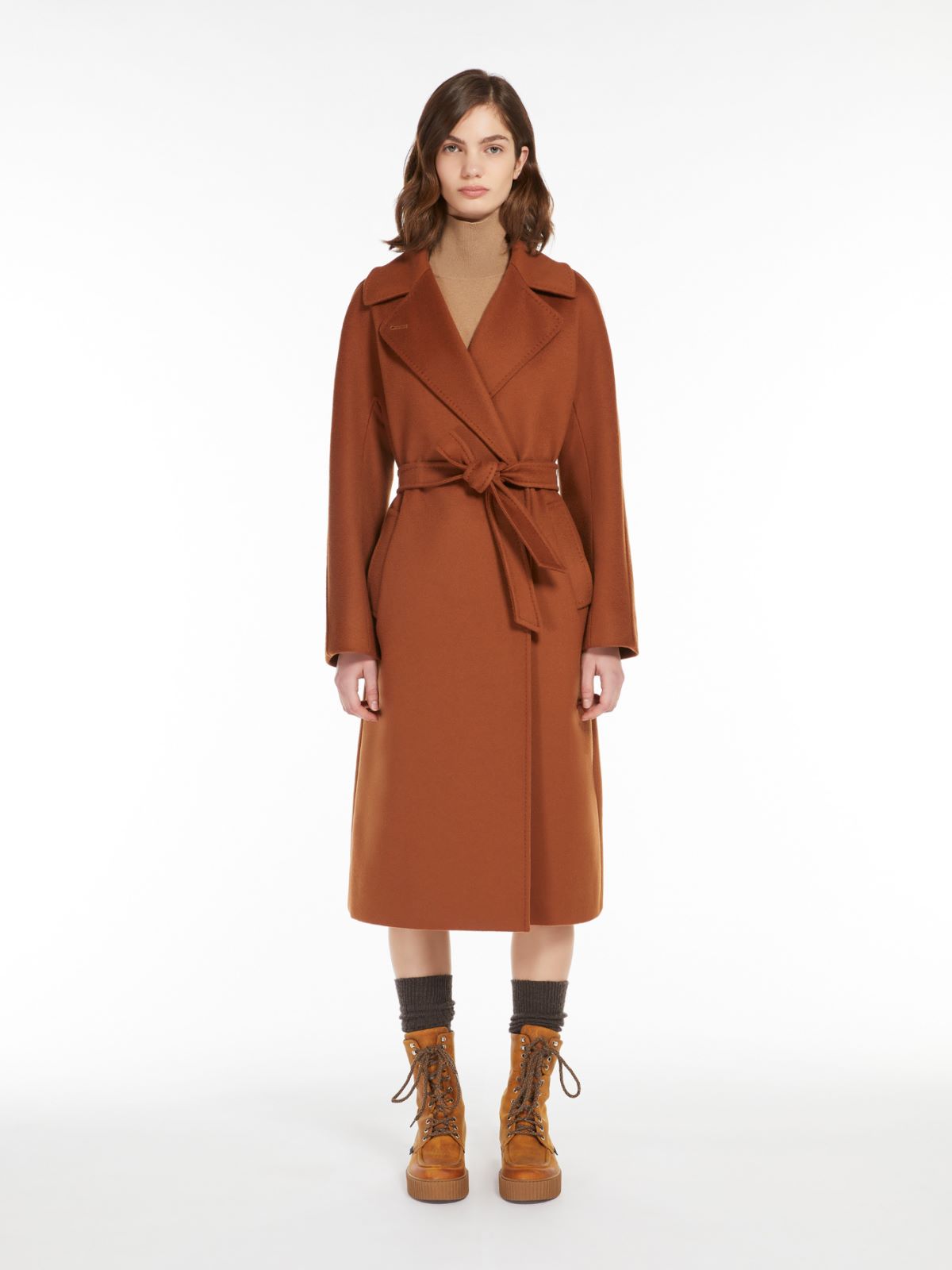 Belted wool coat