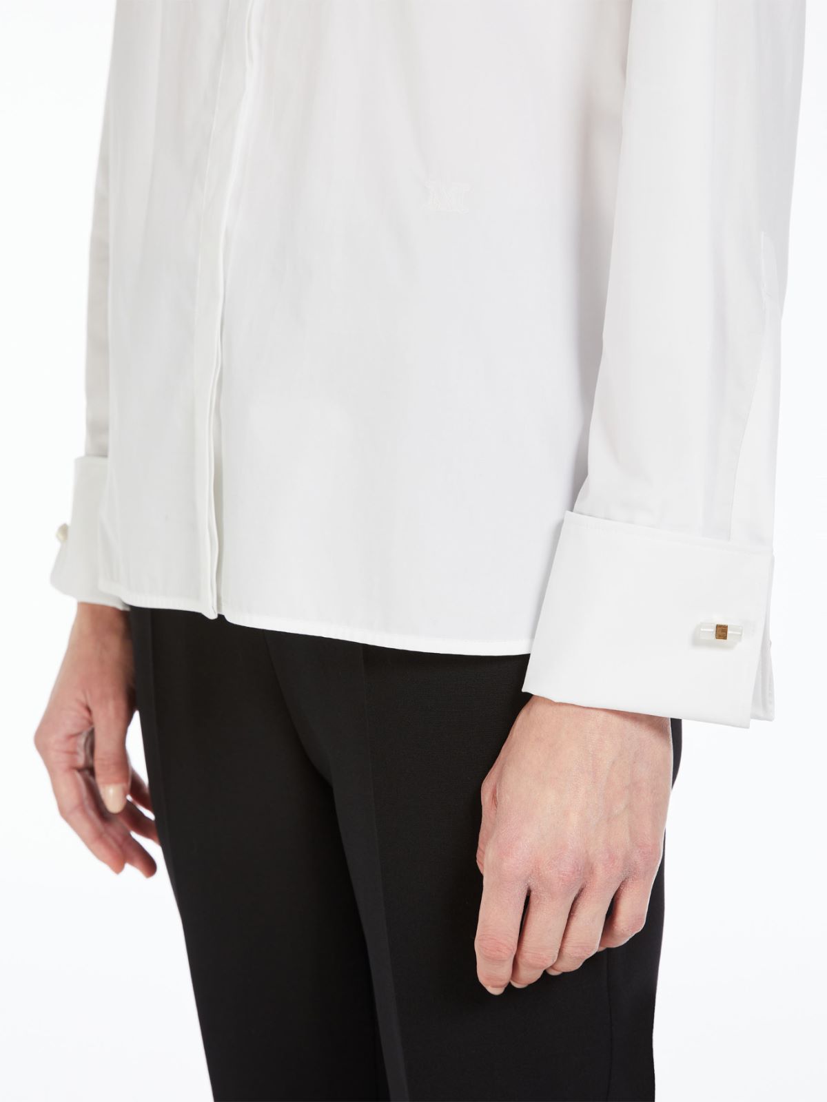 Cotton shirt with bow tie