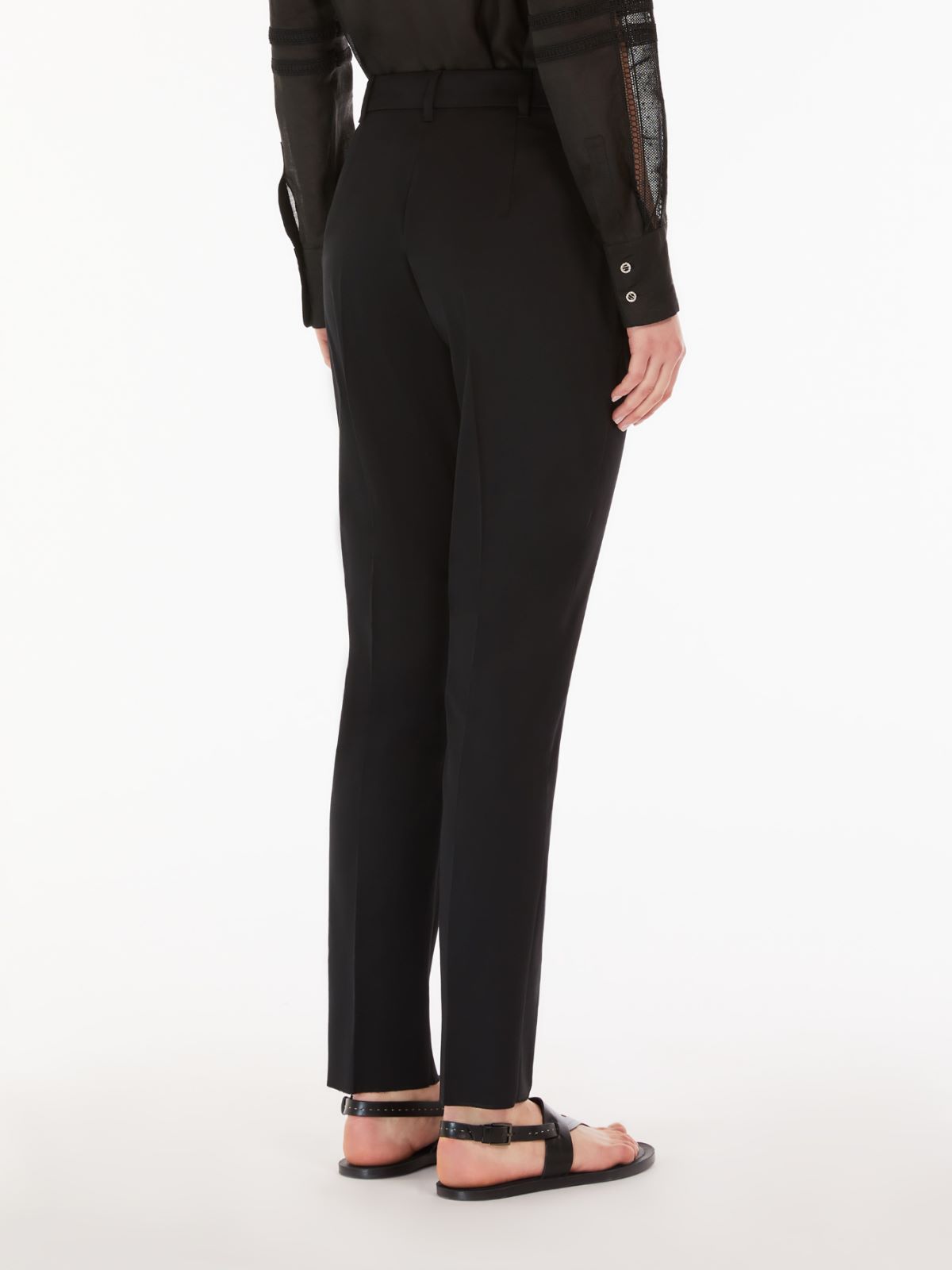 Cotton cigarette trousers