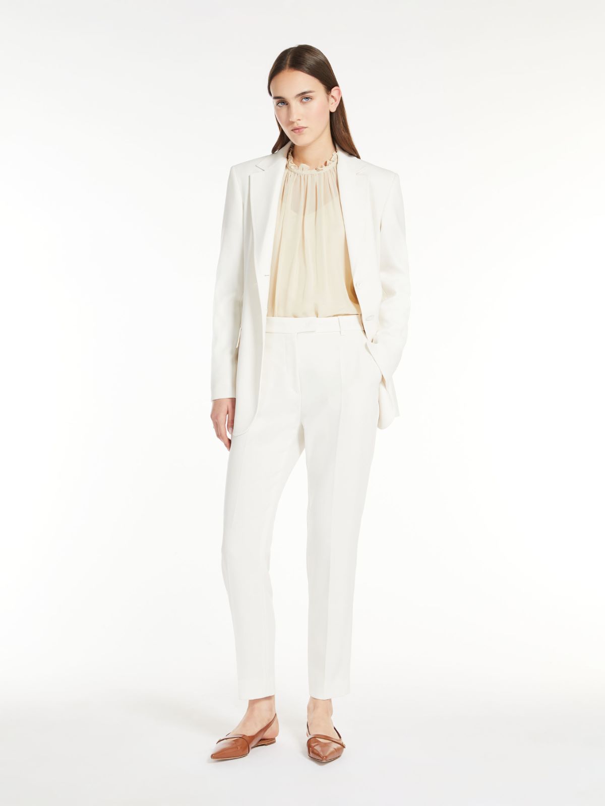 Single-breasted cady blazer