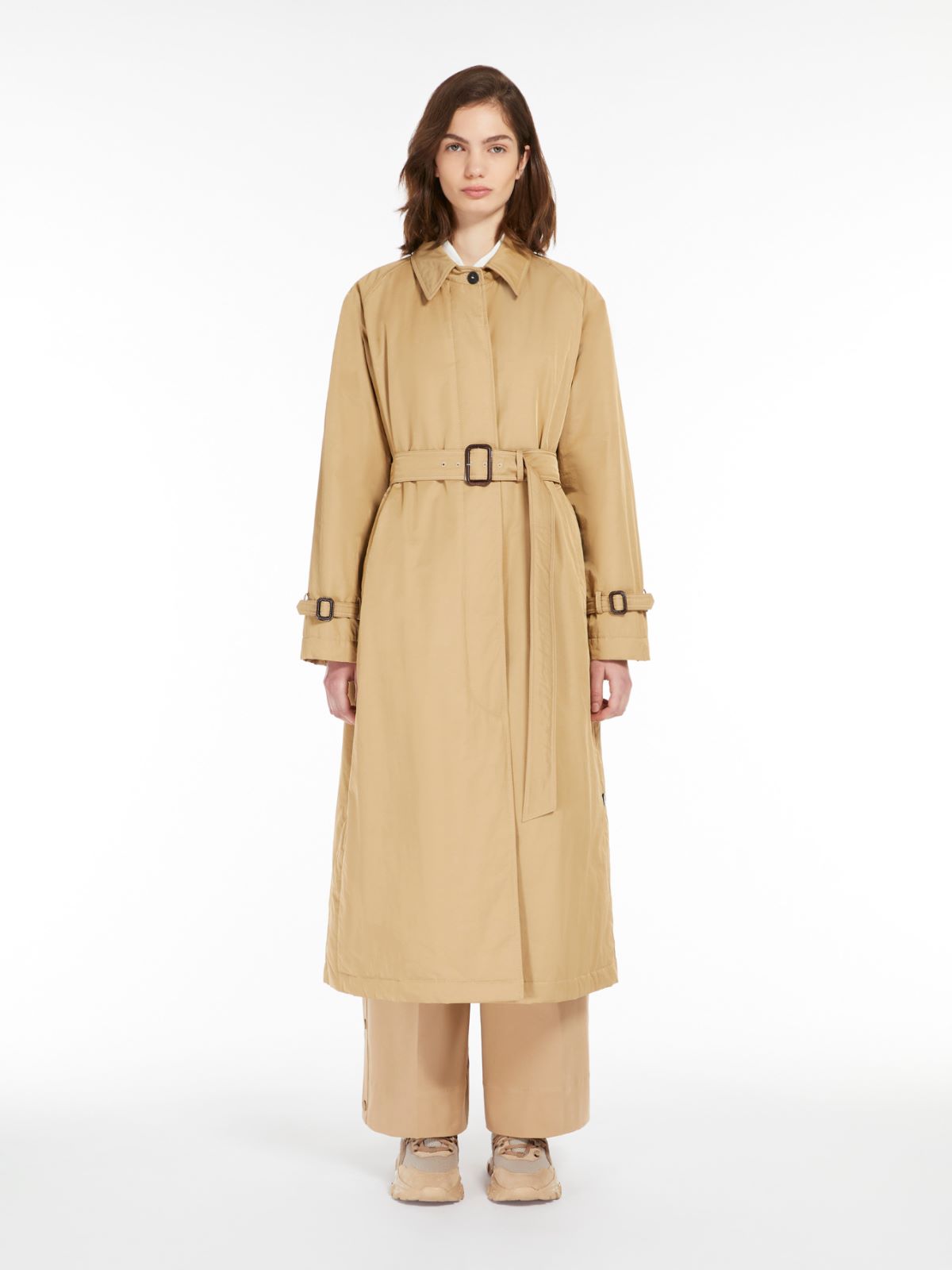 Reversible water-repellent cotton trench coat