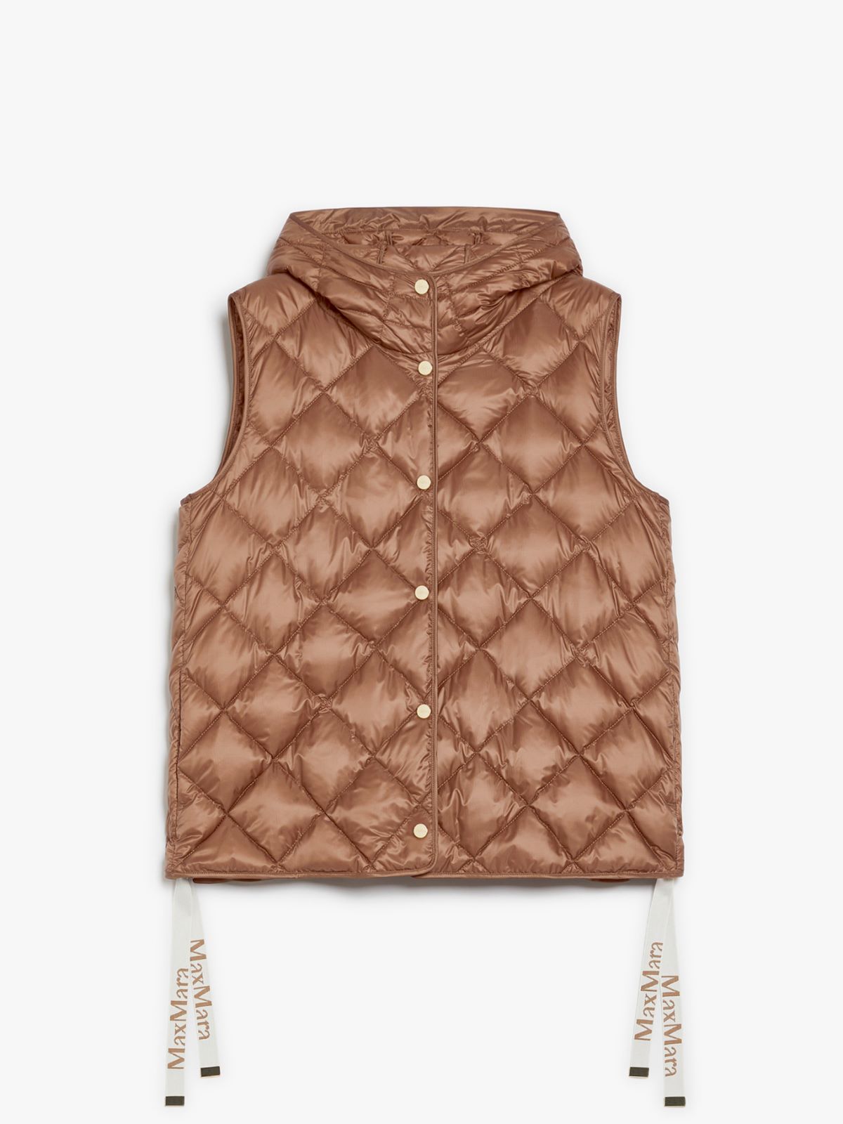 Gilet in quilted water-repellent canvas