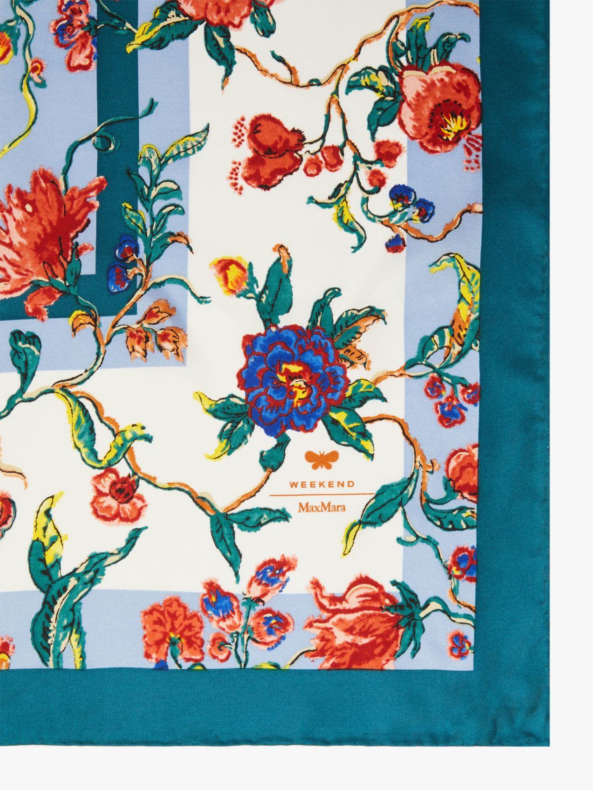 Printed silk maxi pocket square