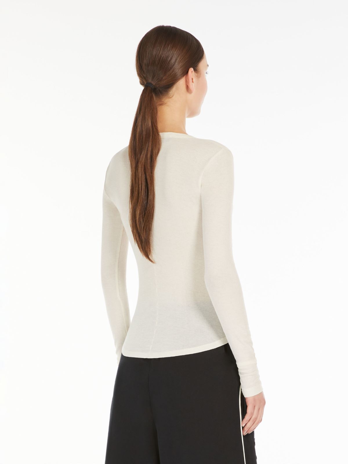 Cotton crepe jersey T-shirt