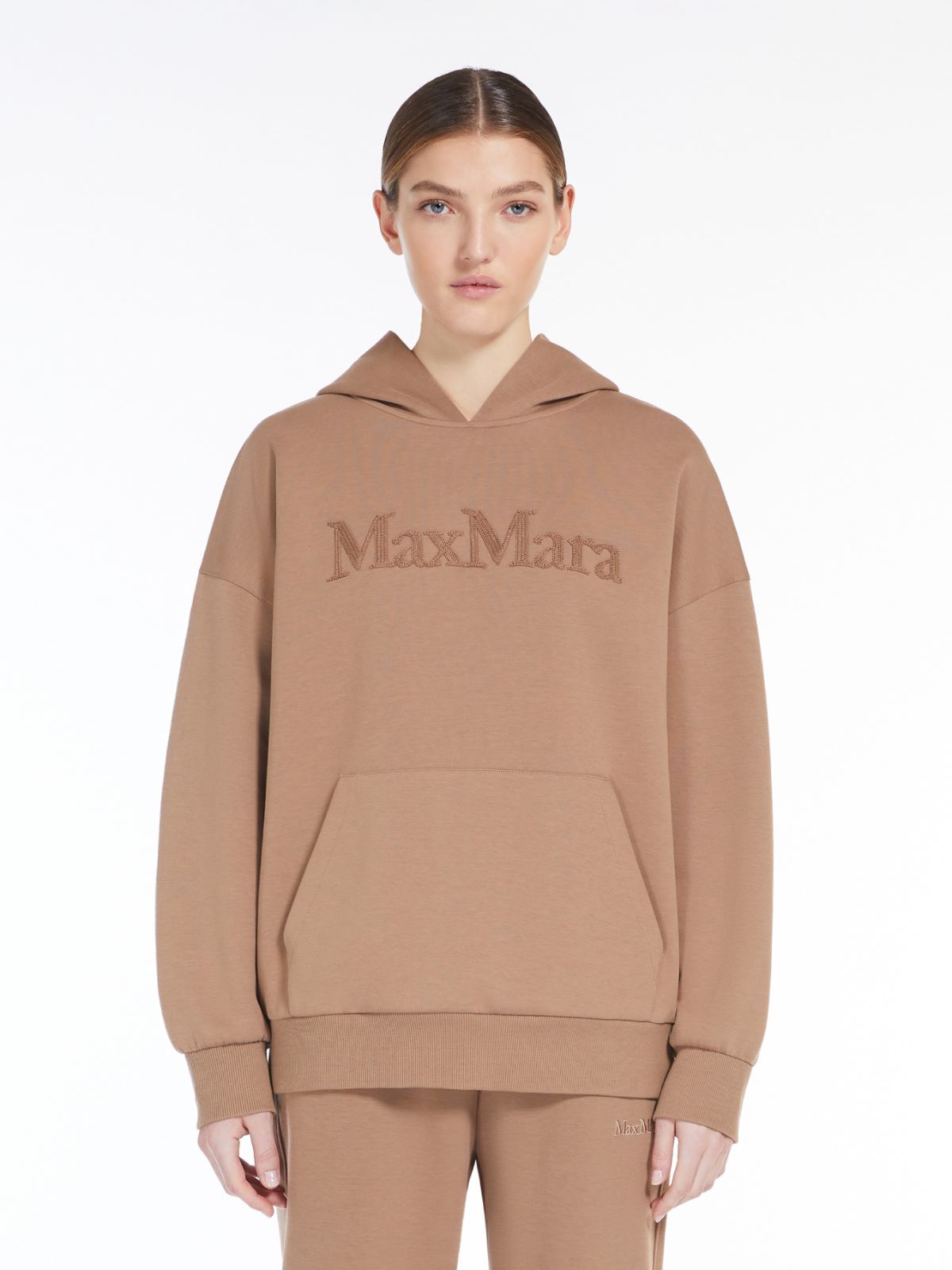 Jersey sweatshirt with embroidery