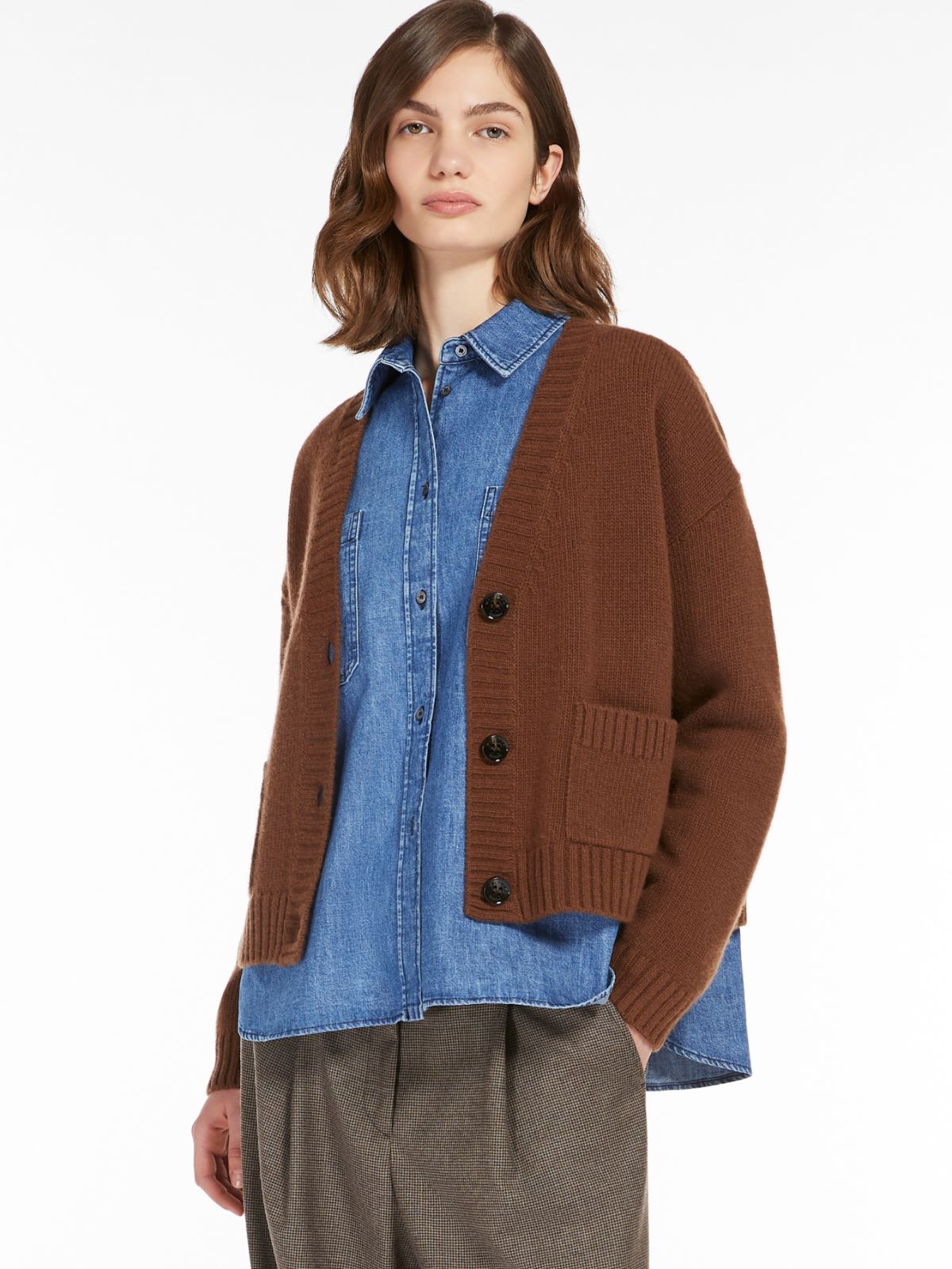 Relaxed-fit wool cardigan
