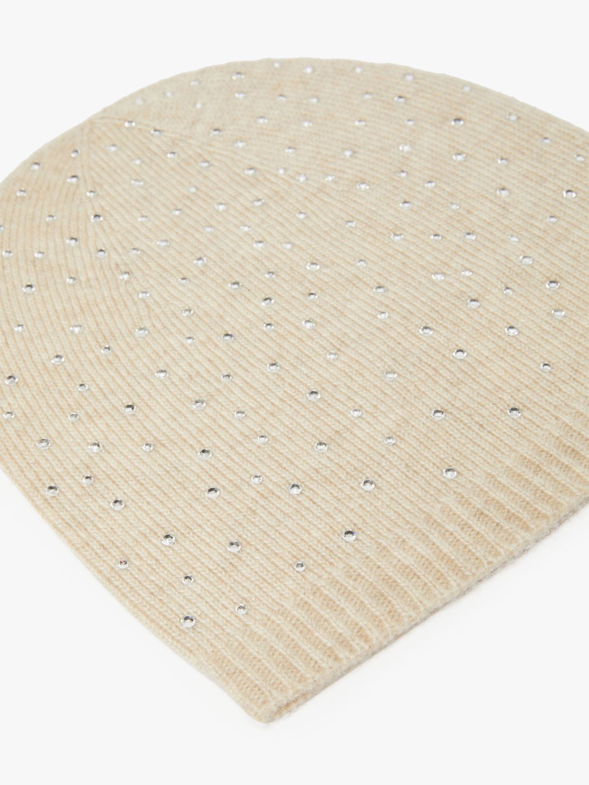Cashmere and rhinestone beanie