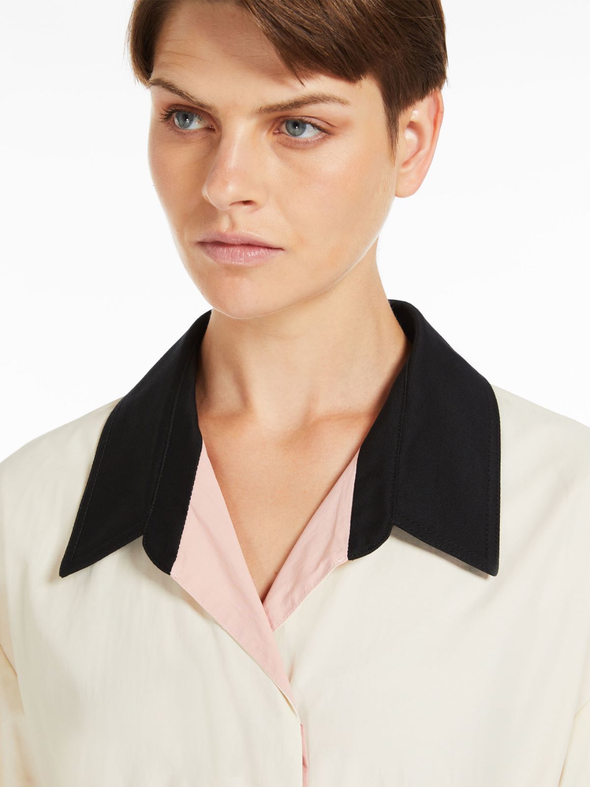 Water-repellent cotton canvas duster coat