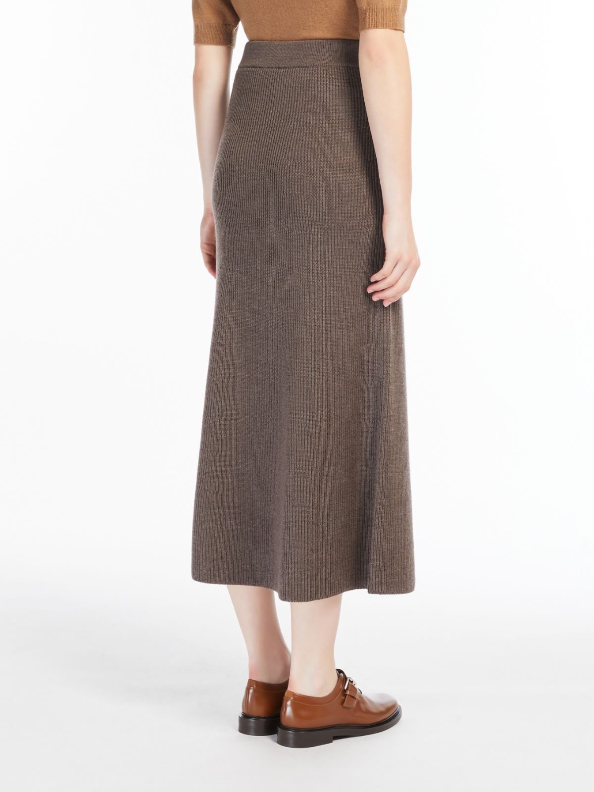 Wool flared skirt