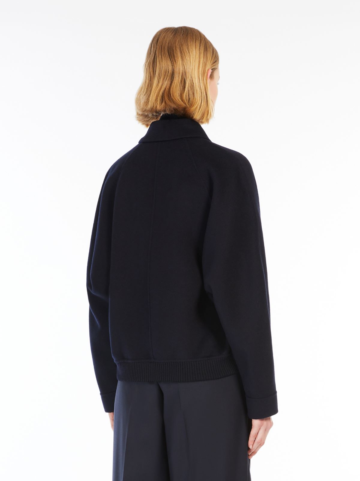 Wool, cashmere and silk bomber jacket