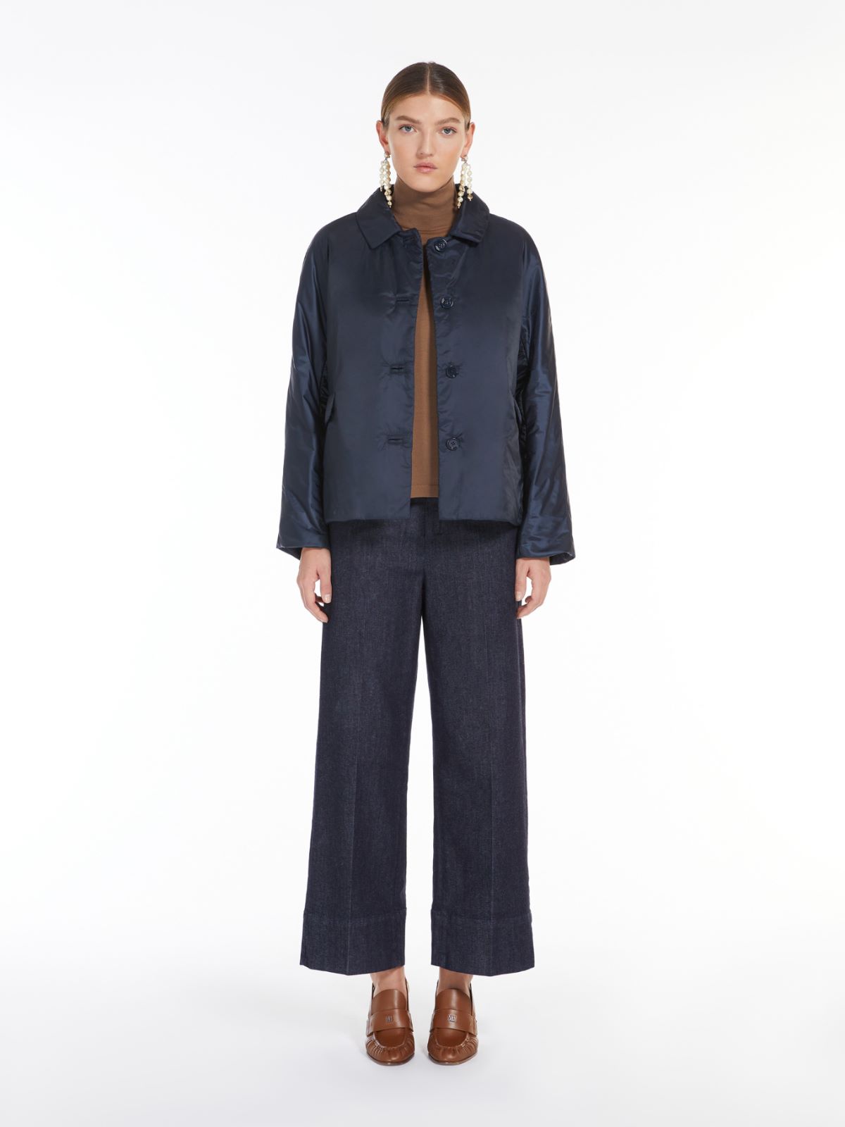 Stretch denim trousers