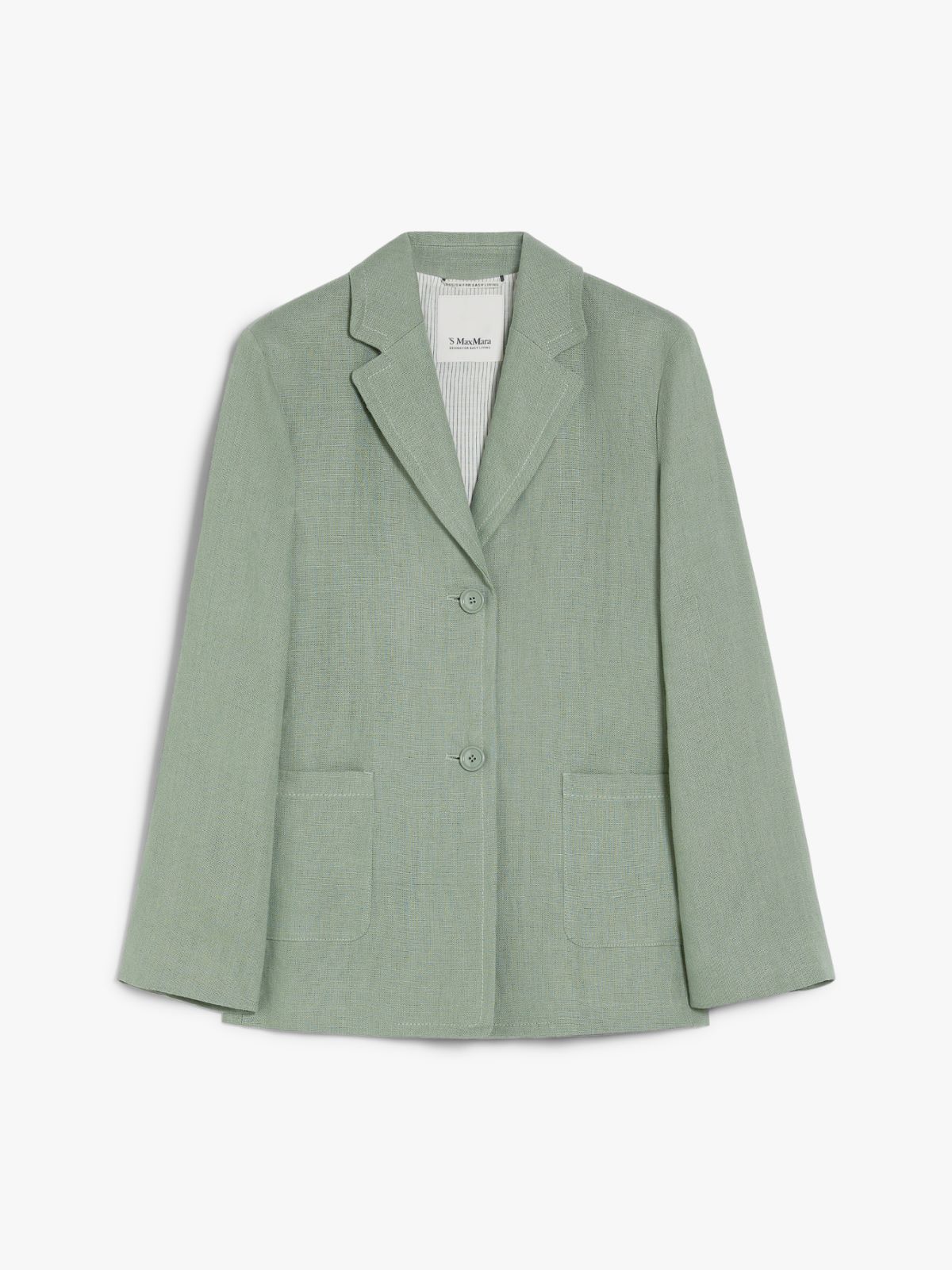 Single-breasted linen jacket