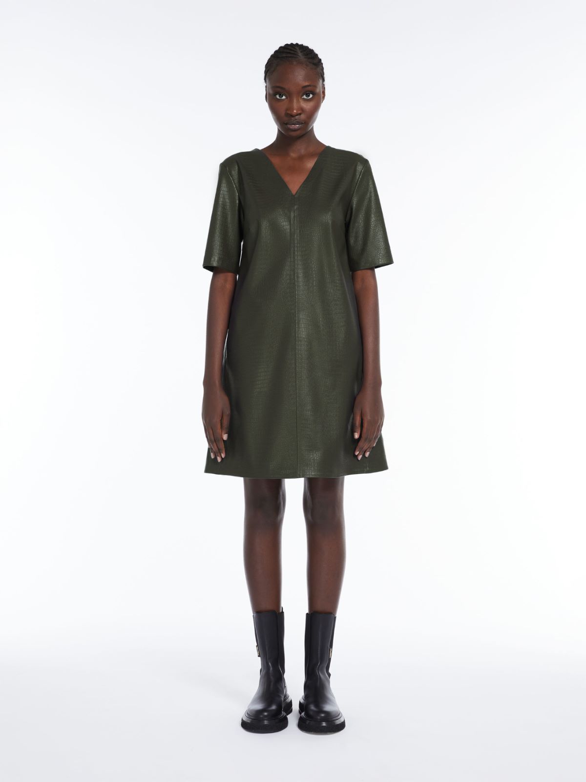 Crocodile-print dress