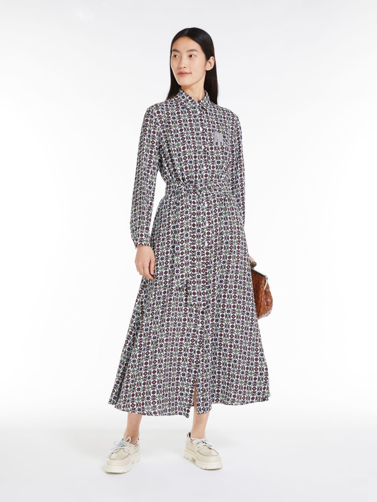 Viscose georgette shirt dress
