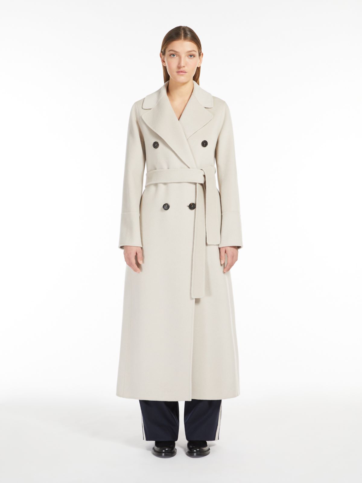 Wool double-breasted coat