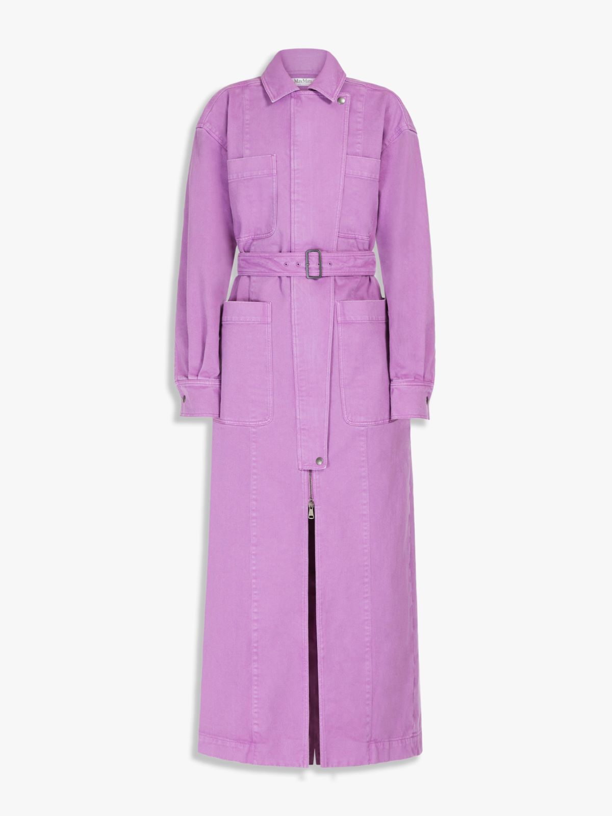 Canvas trench coat with belt