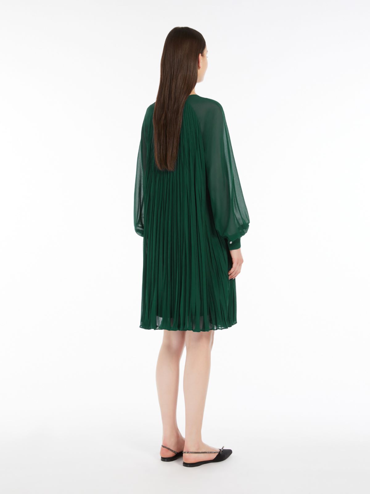 Sablé georgette flared dress