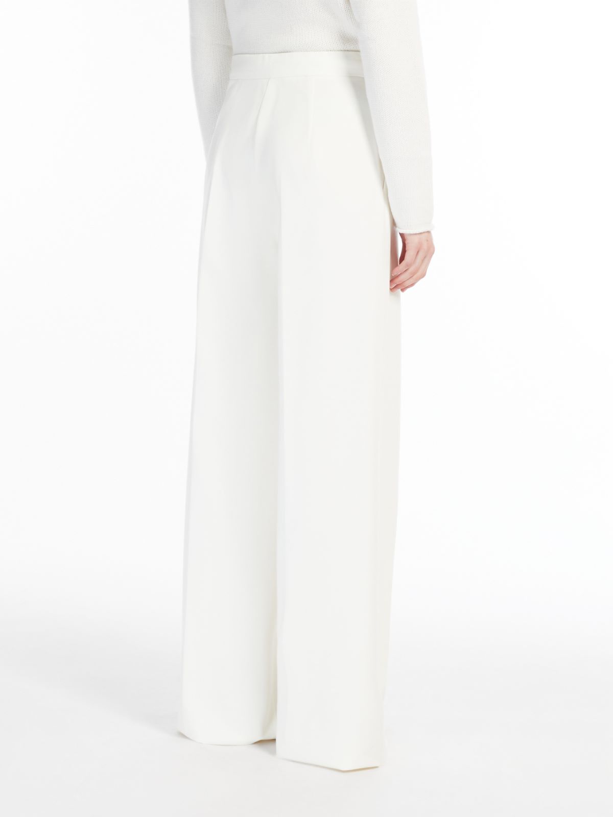 Long compact jersey trousers