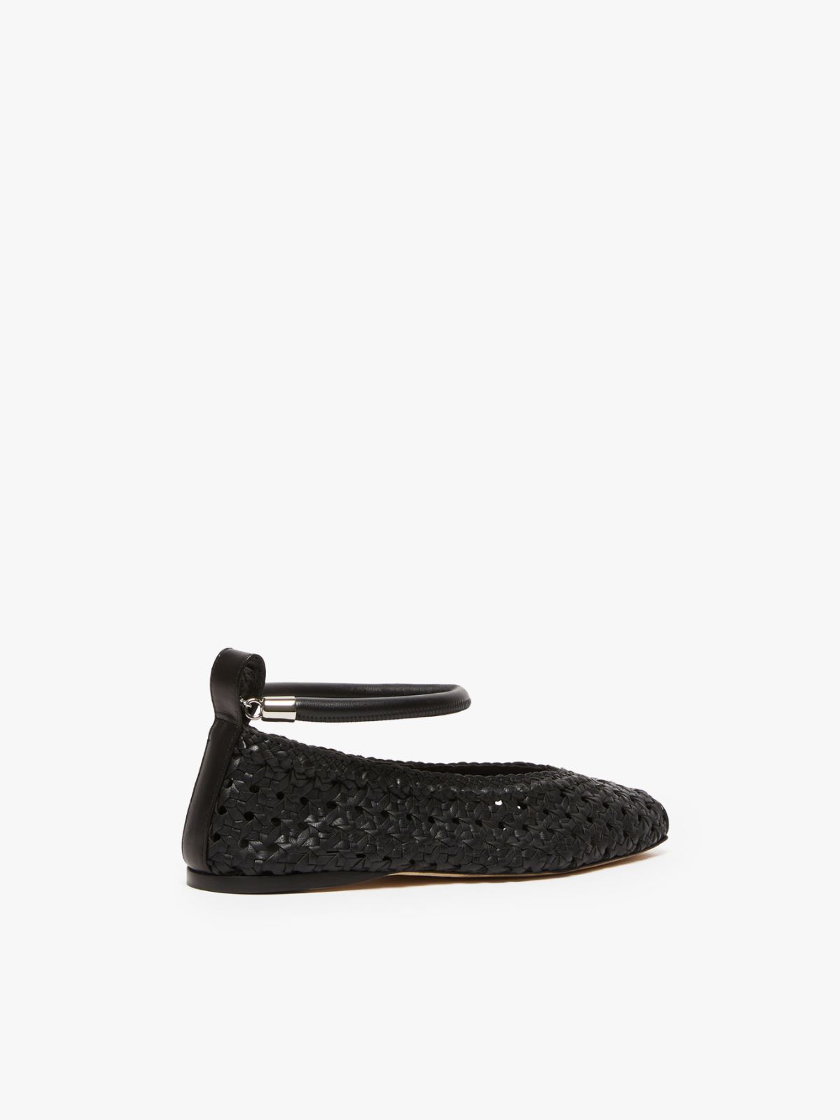 Woven nappa leather ballet flats