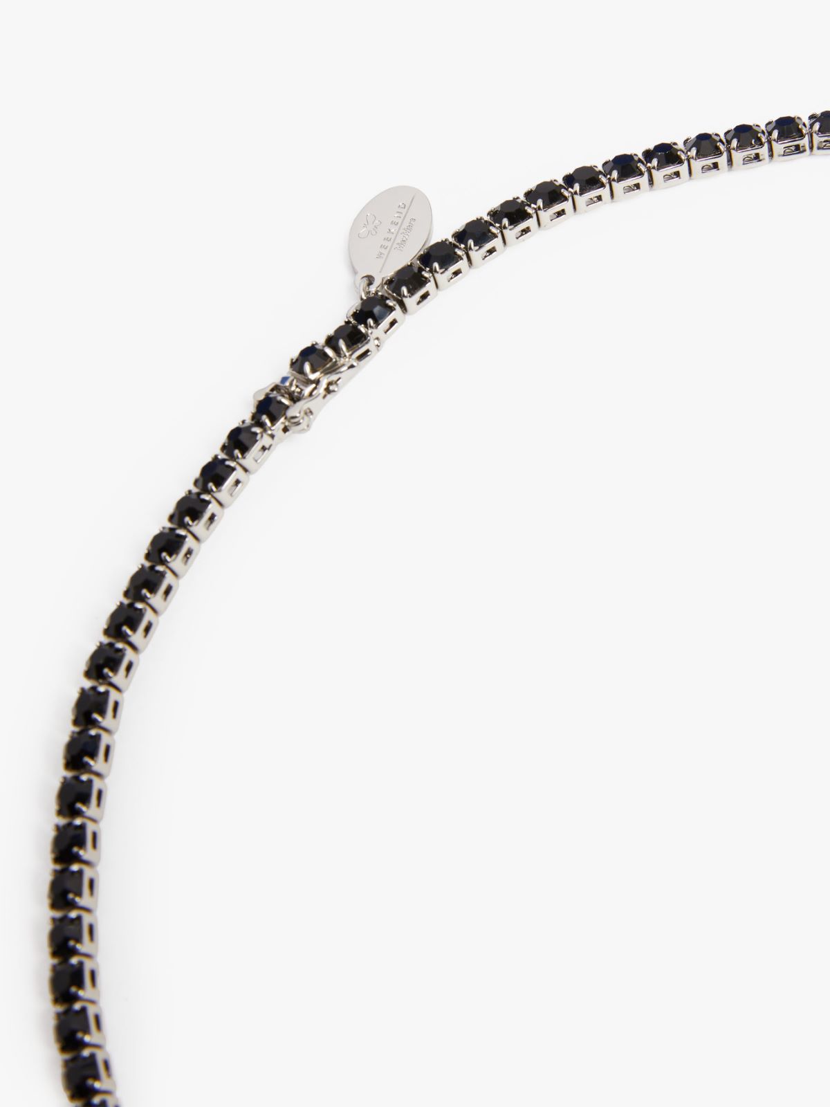 Rhinestone-adorned tennis necklace