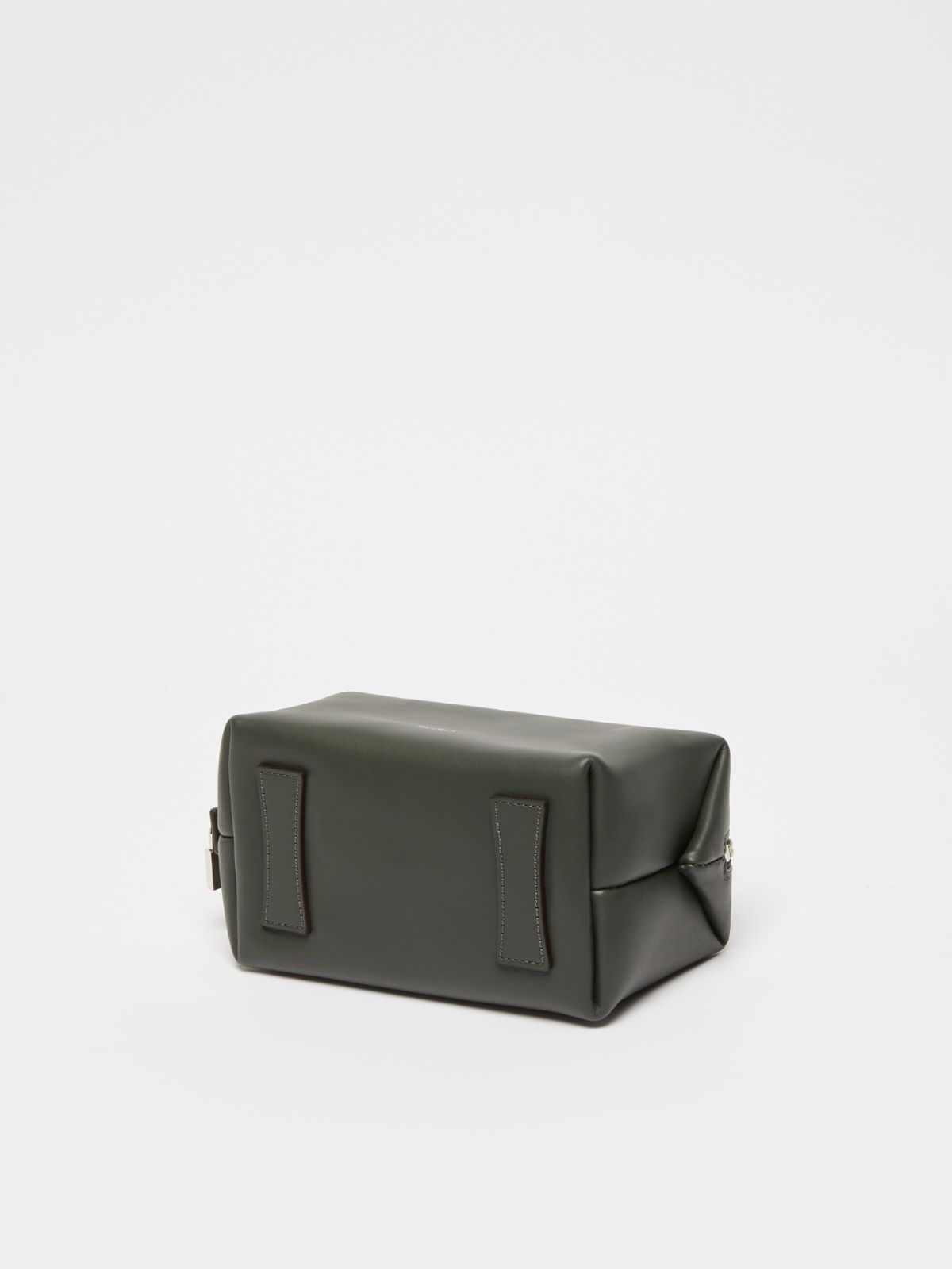 Small shiny leather satchel bag