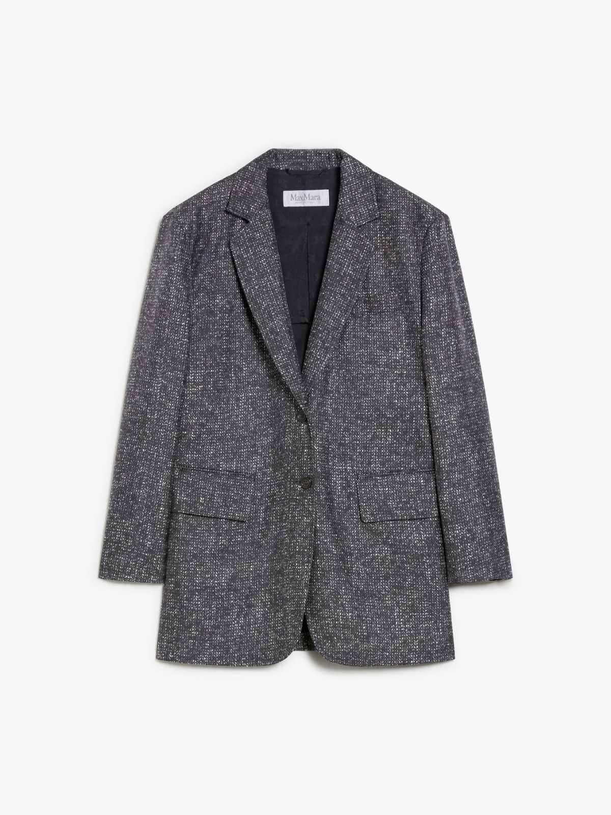 Single-breasted blazer in printed silk