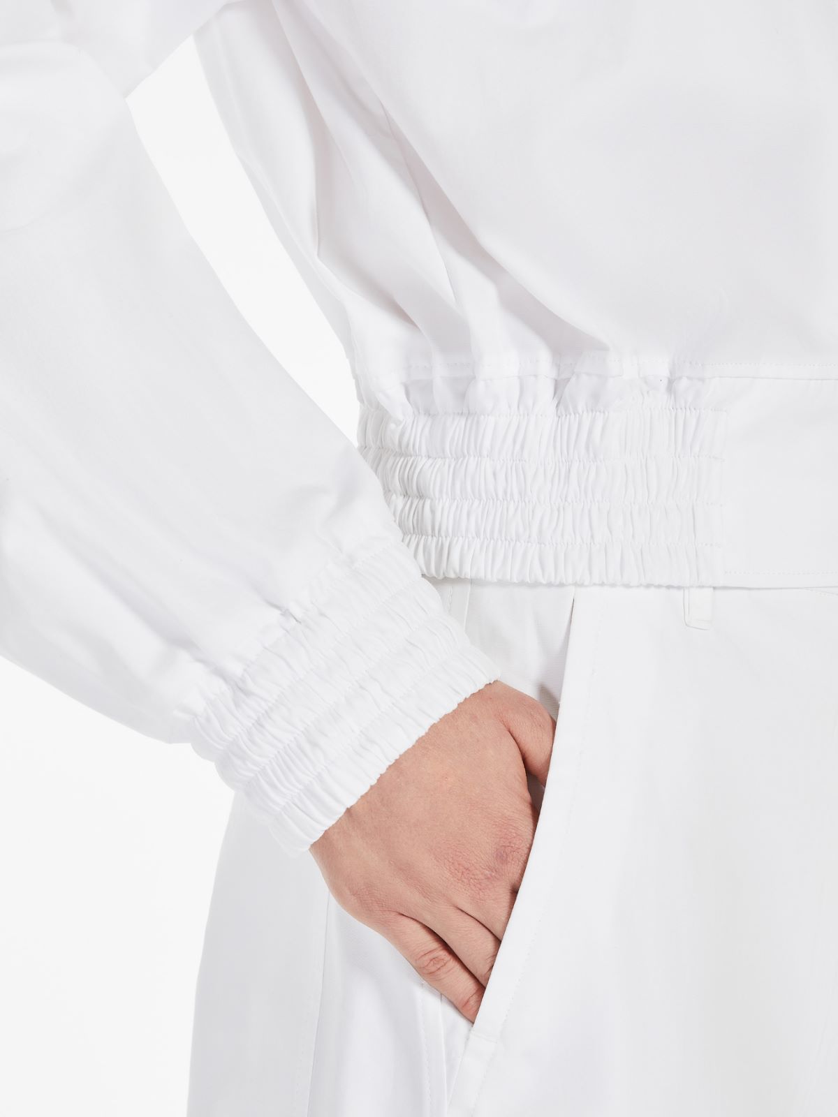 Washed cotton bomber jacket