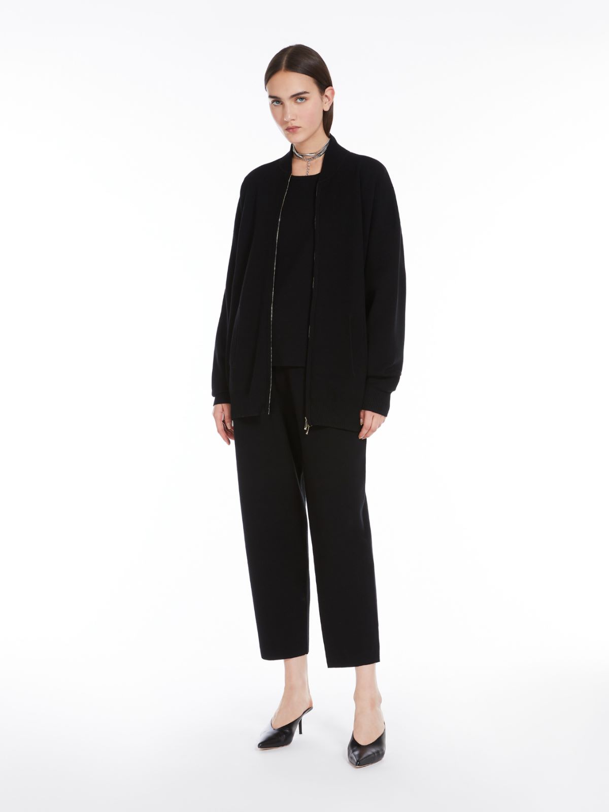 Stretch viscose trousers
