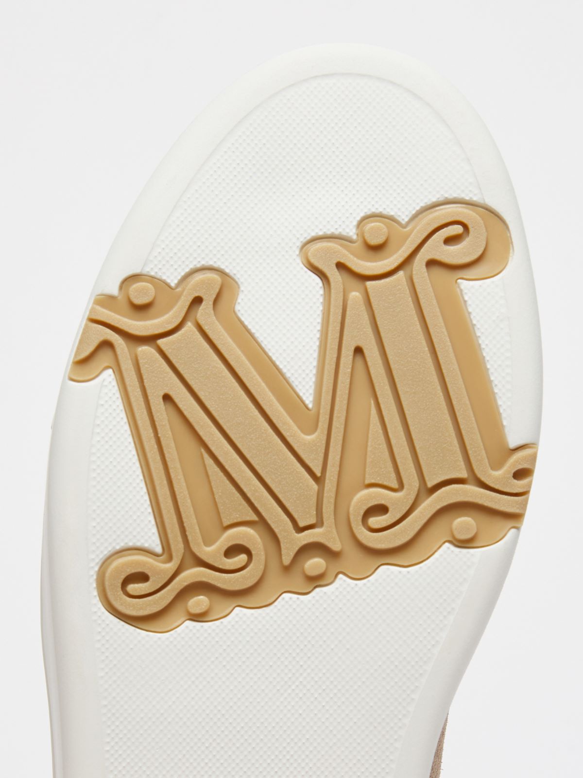 Sneakers in suede and wool and alpaca Teddy fabric