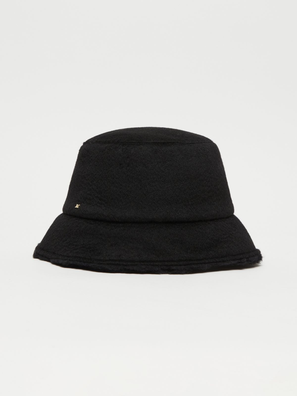 Camel and Teddy fabric reversible cloche hat