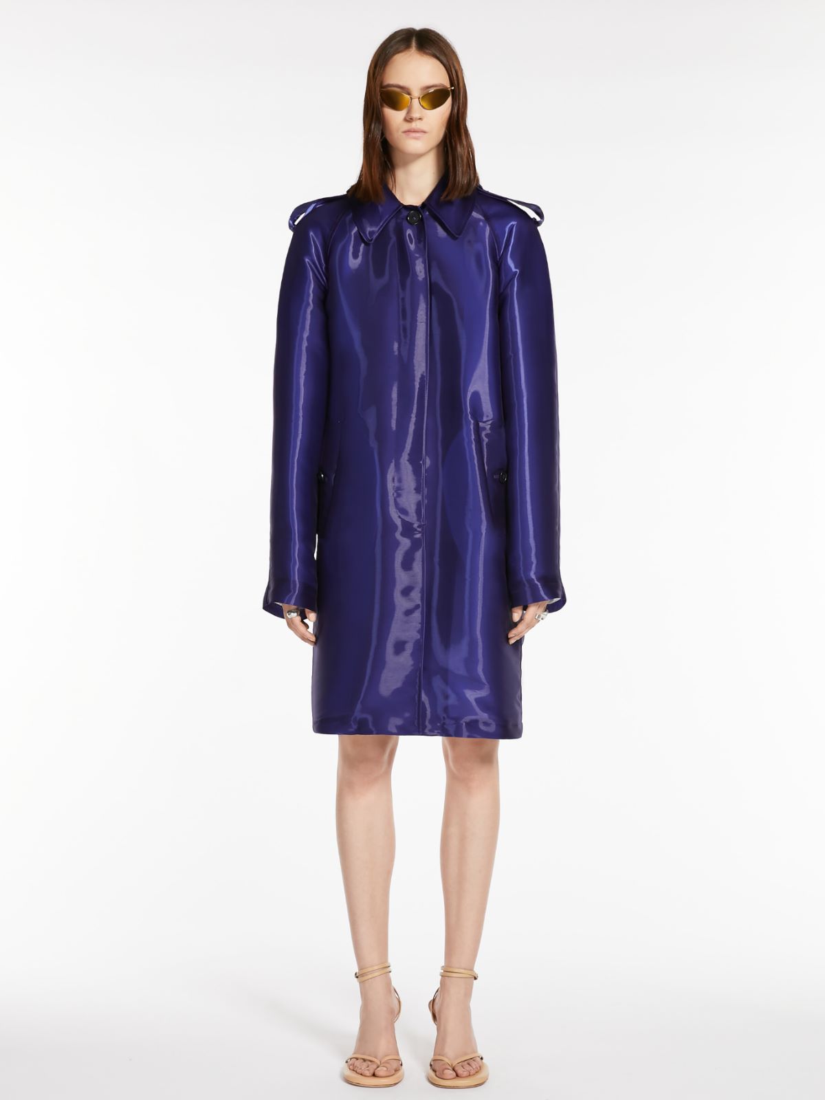 Oversized organza overcoat