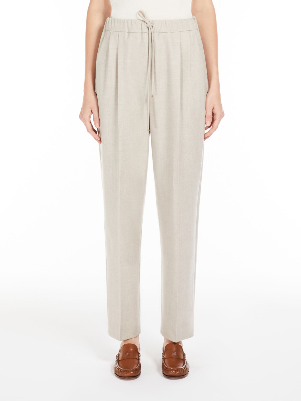 Cashmere foulé trousers