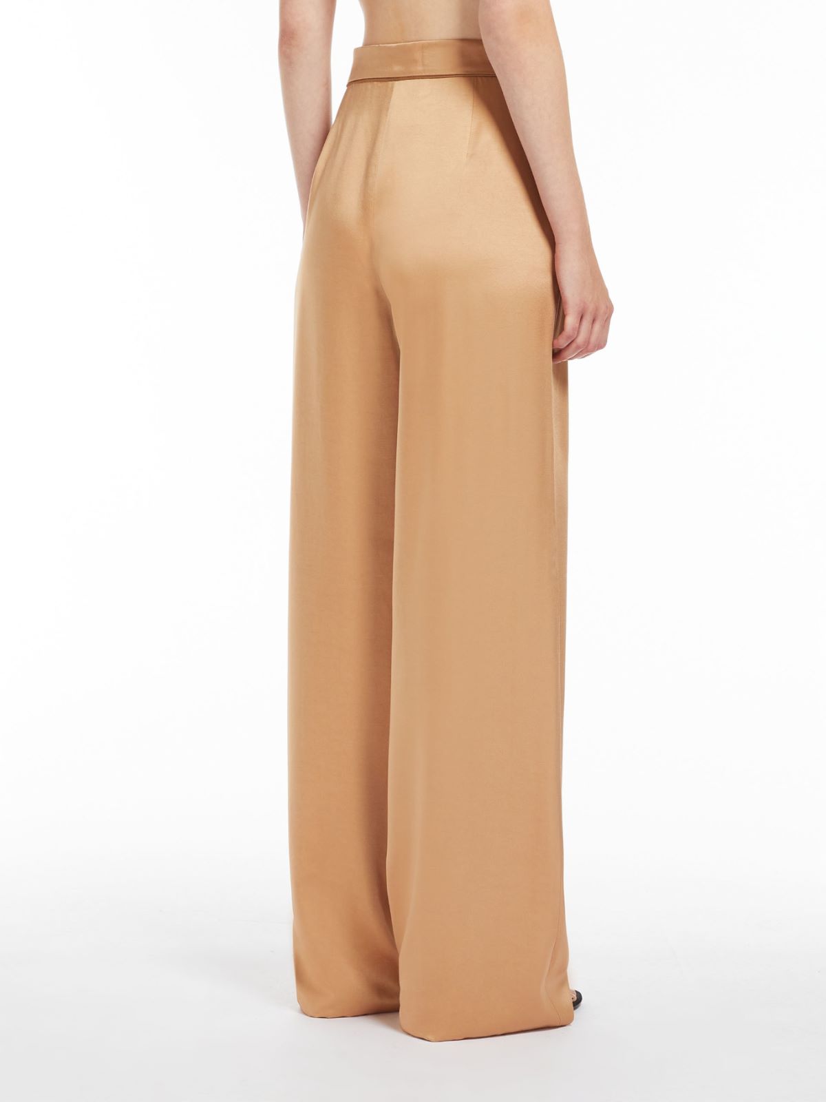 Flowing satin trousers