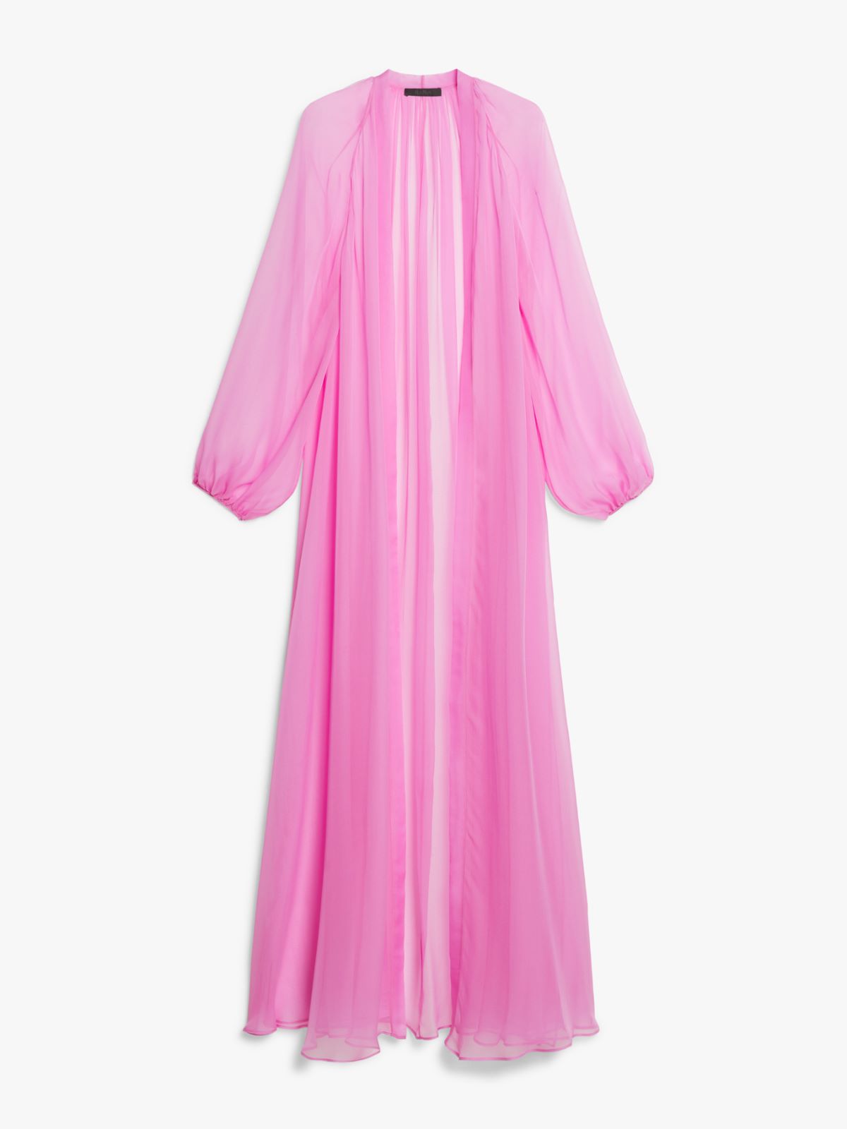 Silk chiffon duster coat