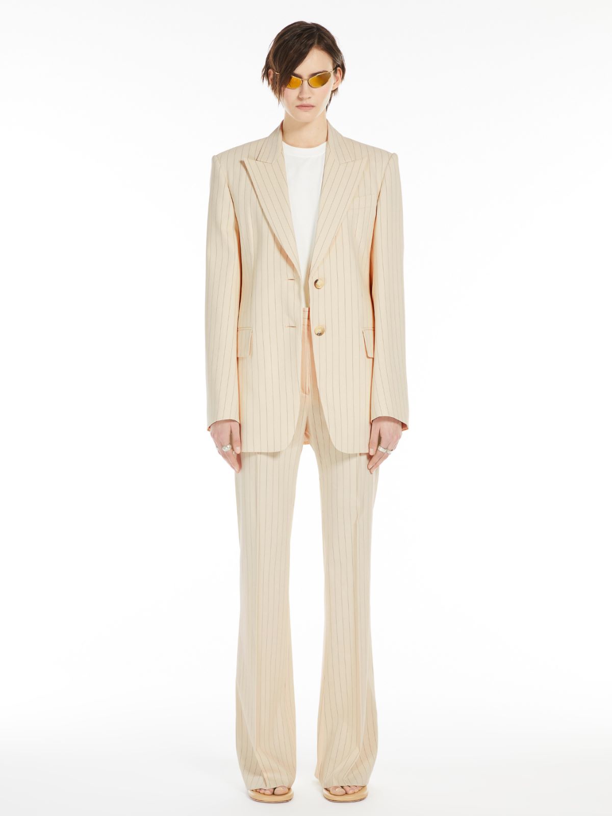 Slim-fit pinstripe trousers