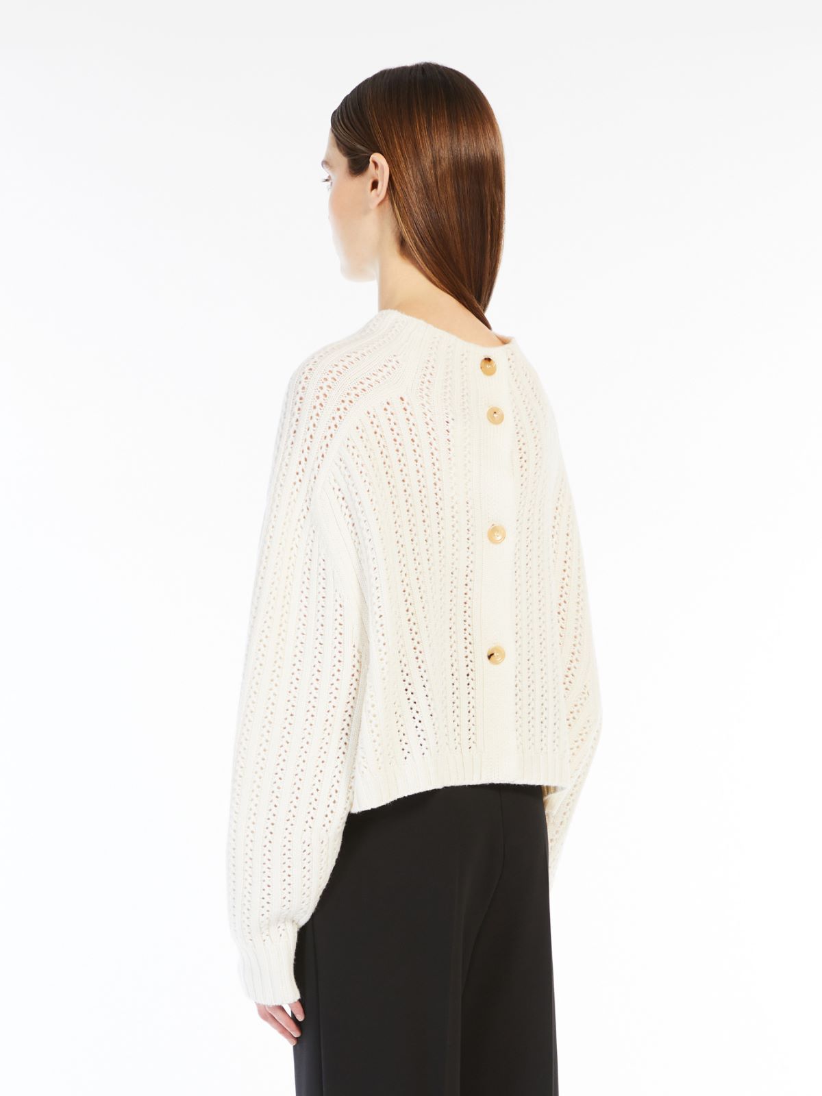 Wool and cashmere cropped jumper