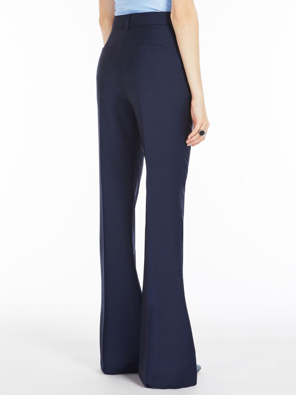 Flared slim-fit trousers