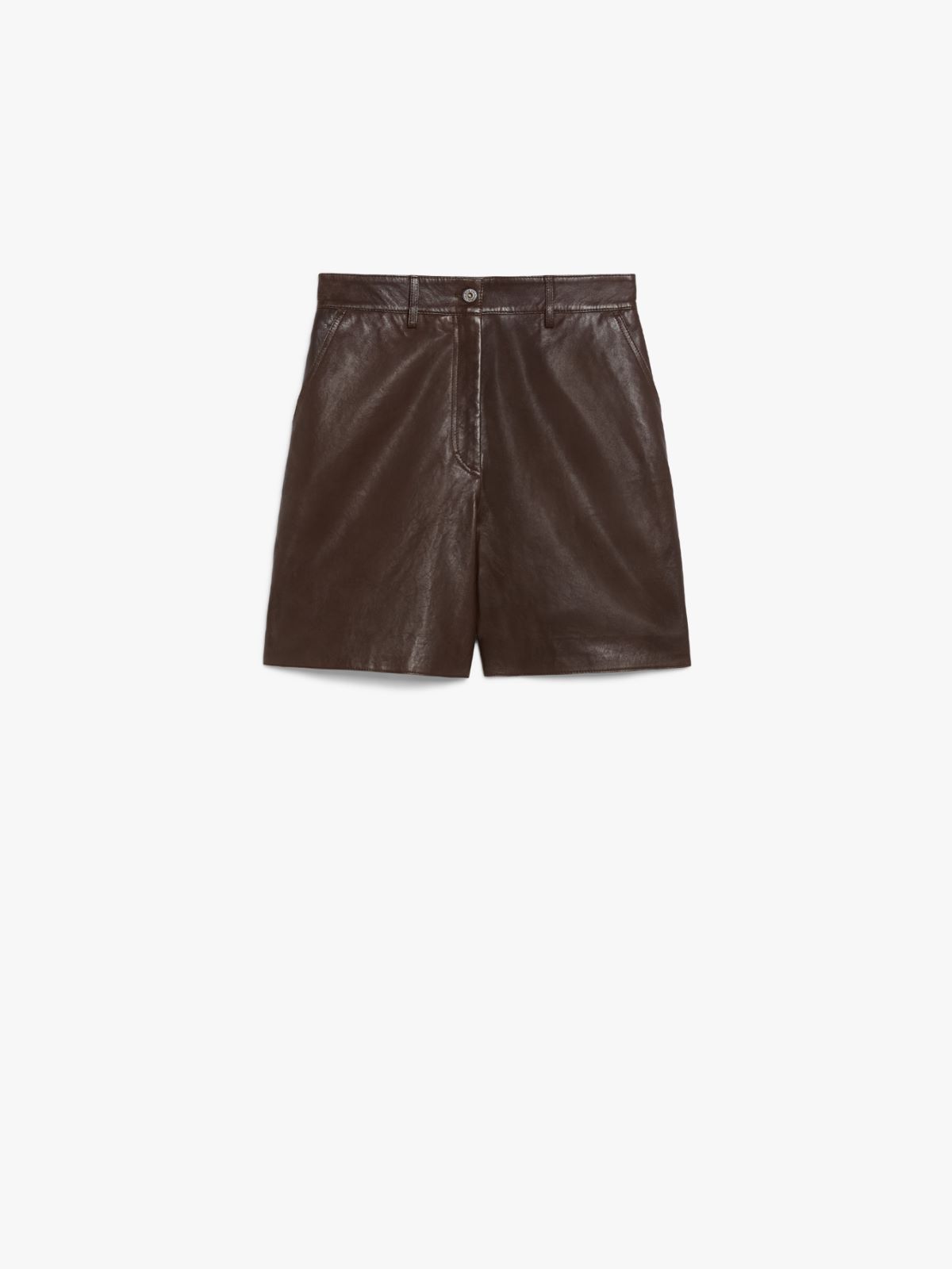 Nappa leather Bermuda shorts