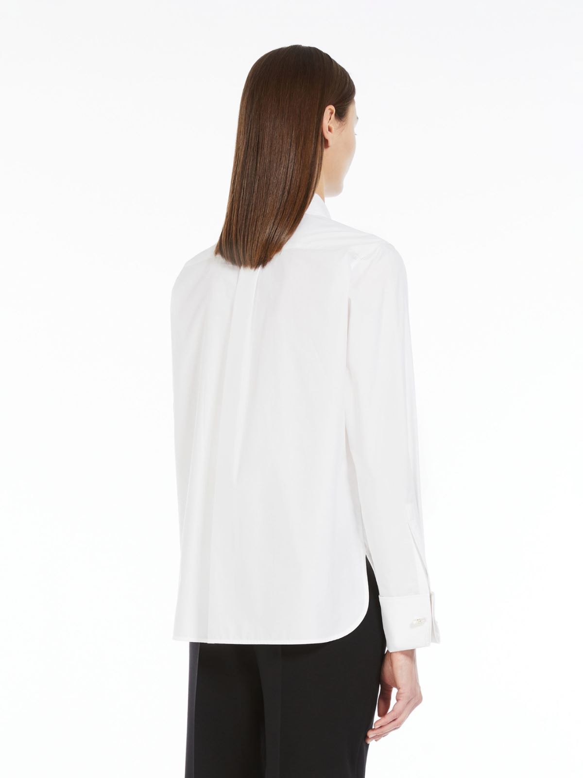 Cotton shirt with bow tie