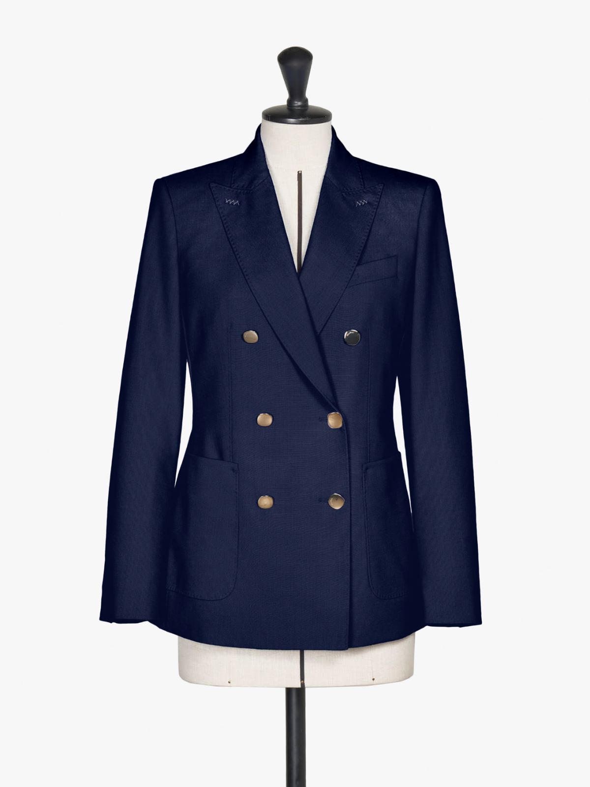 Wool and mohair double-breasted blazer