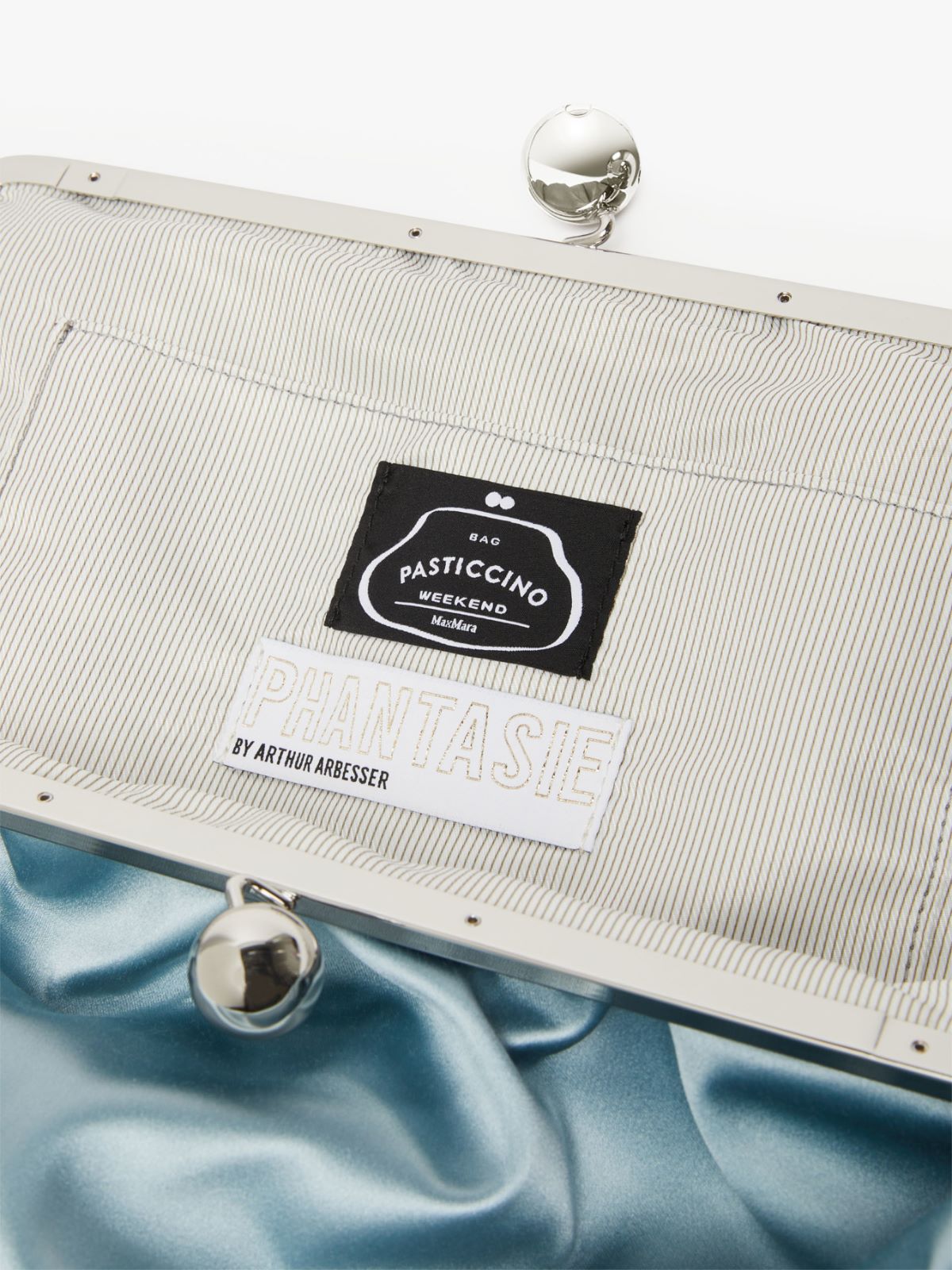 Large satin and silk Pasticcino Bag