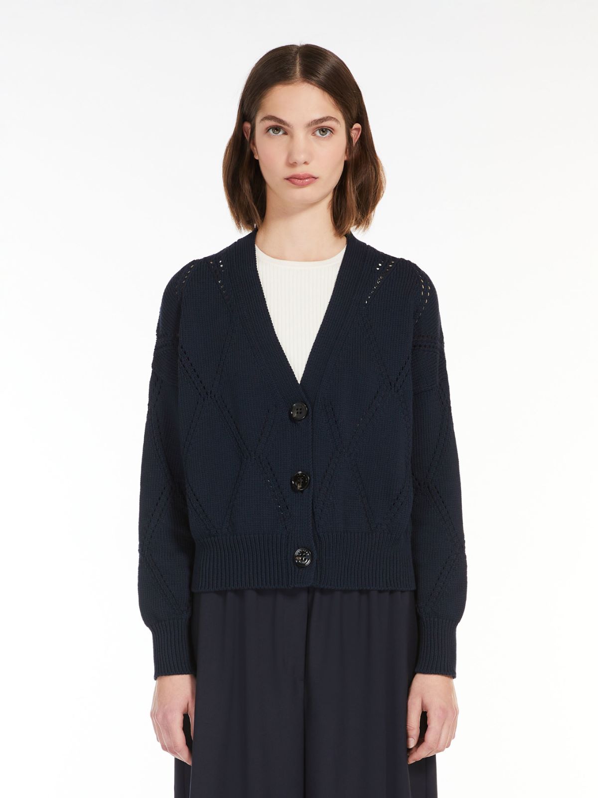 Cotton V-neck cardigan