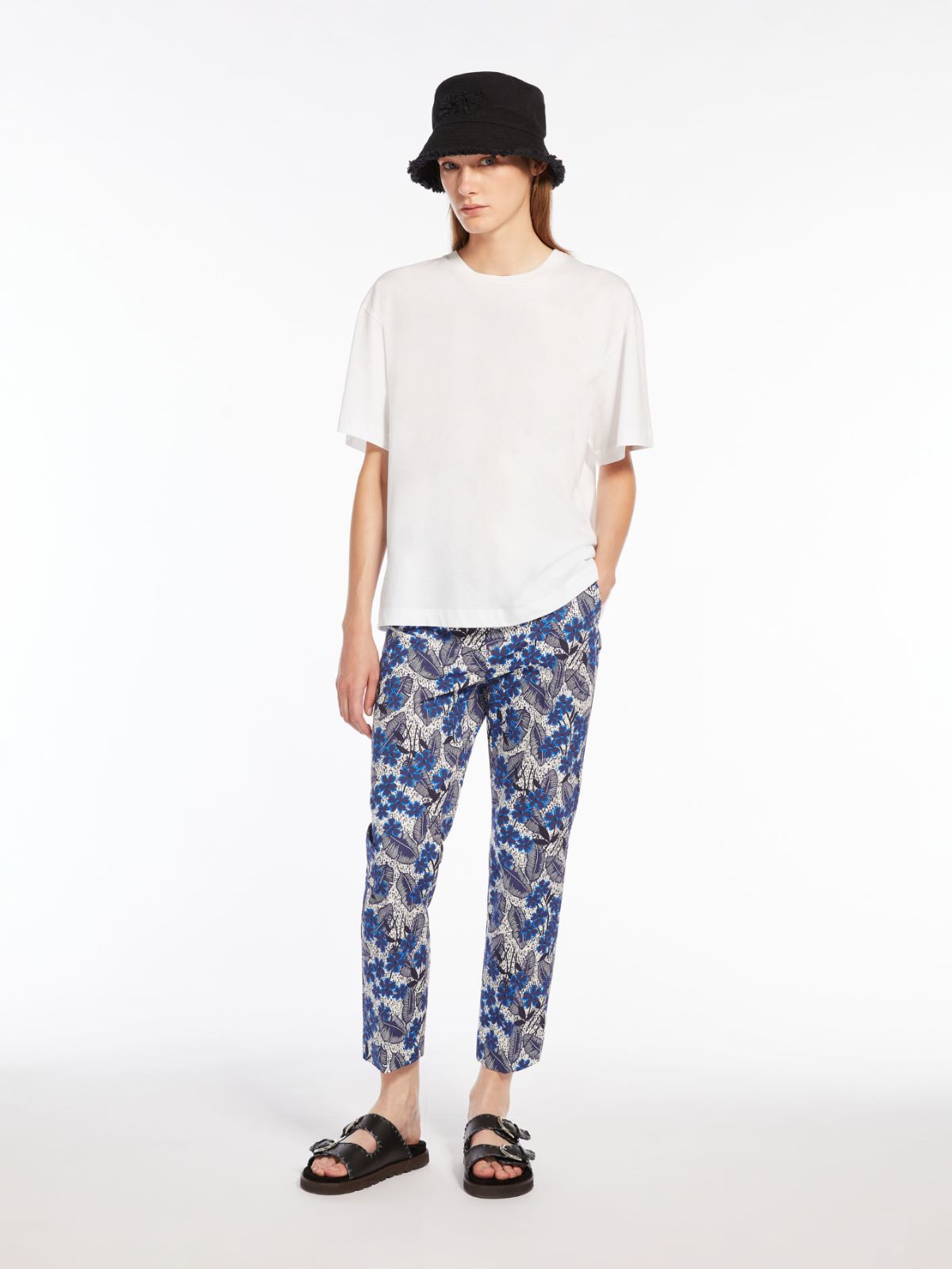 Cotton faille trousers