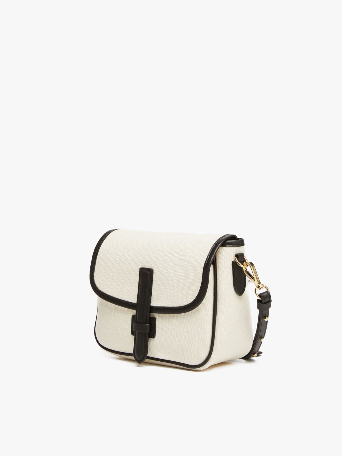 Canvas and leather shoulder bag