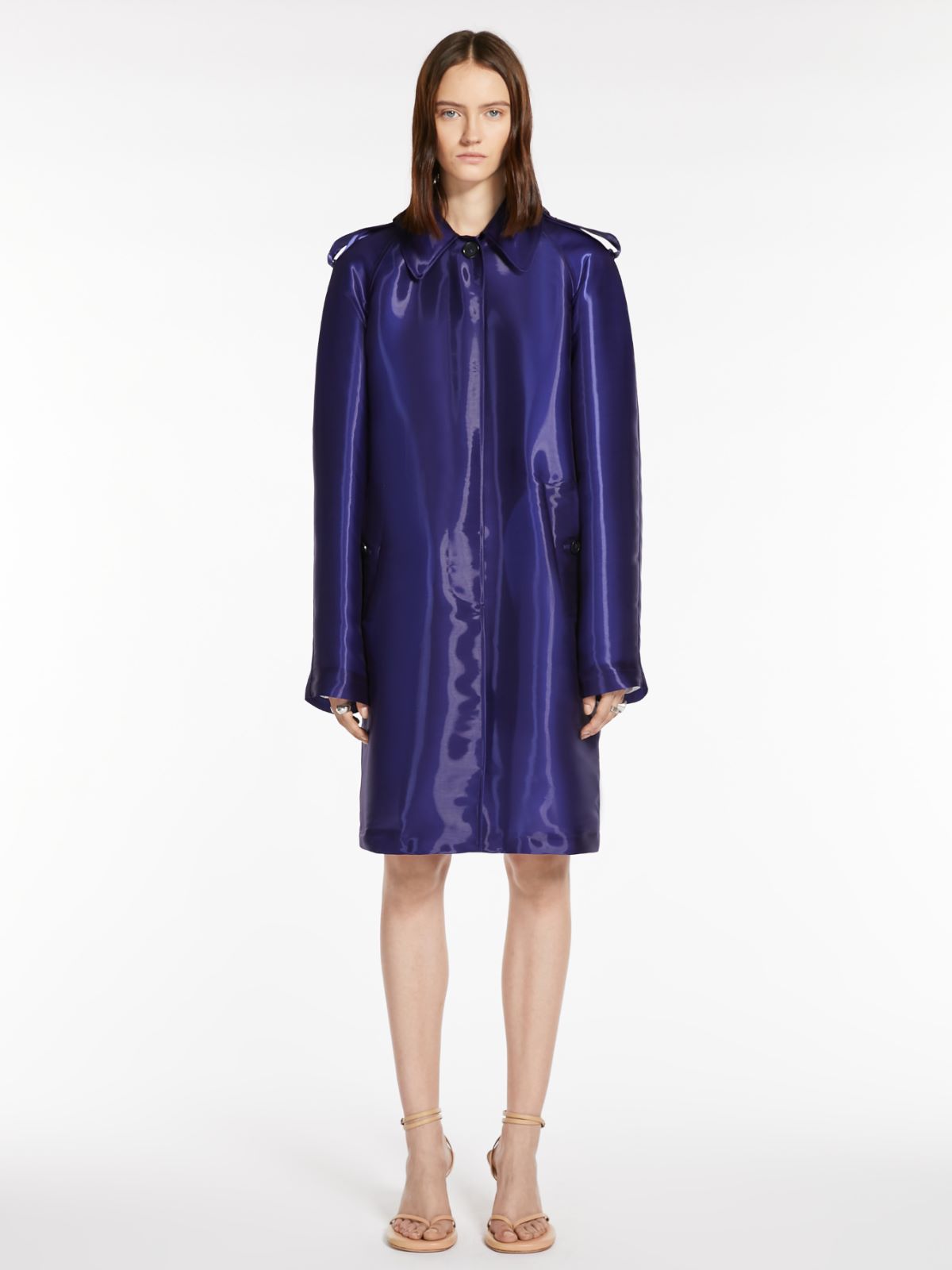 Oversized organza overcoat