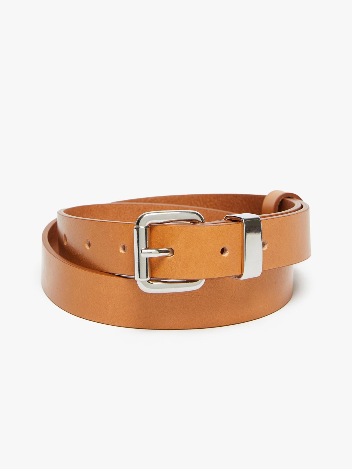 Thin leather belt