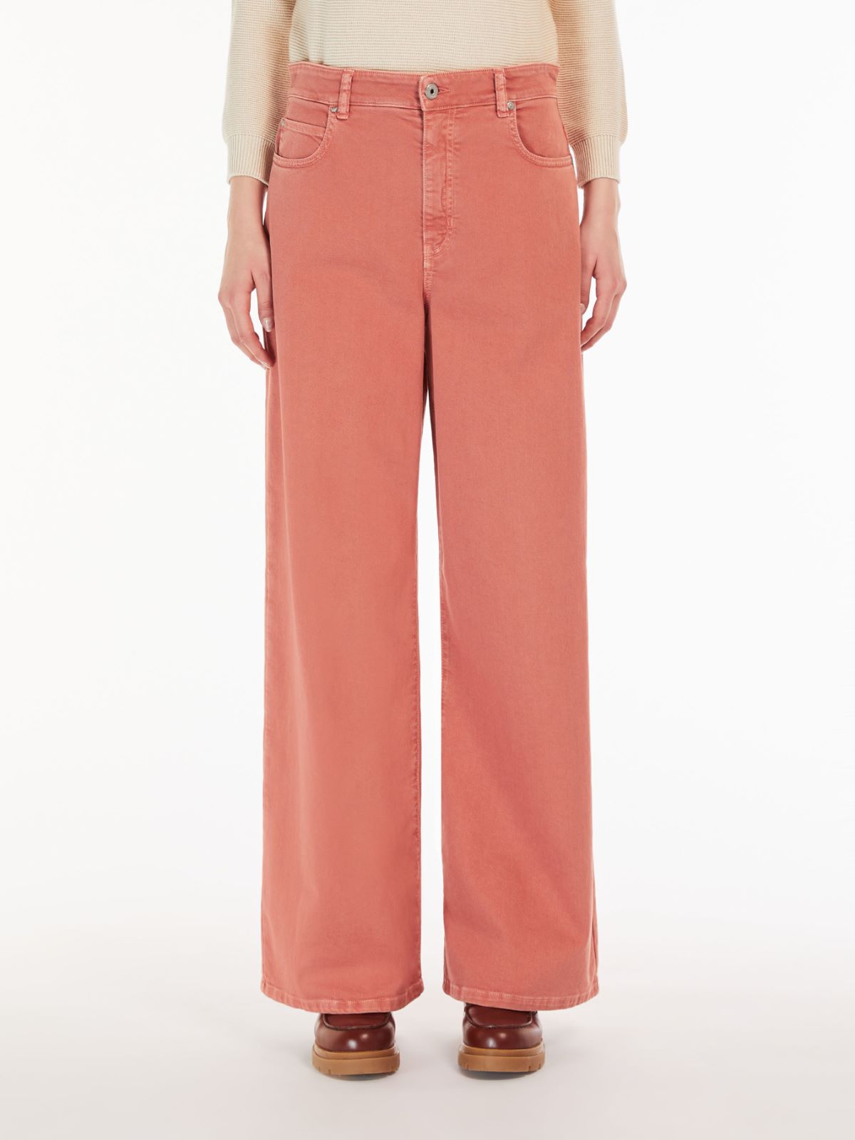 Cropped cotton trousers