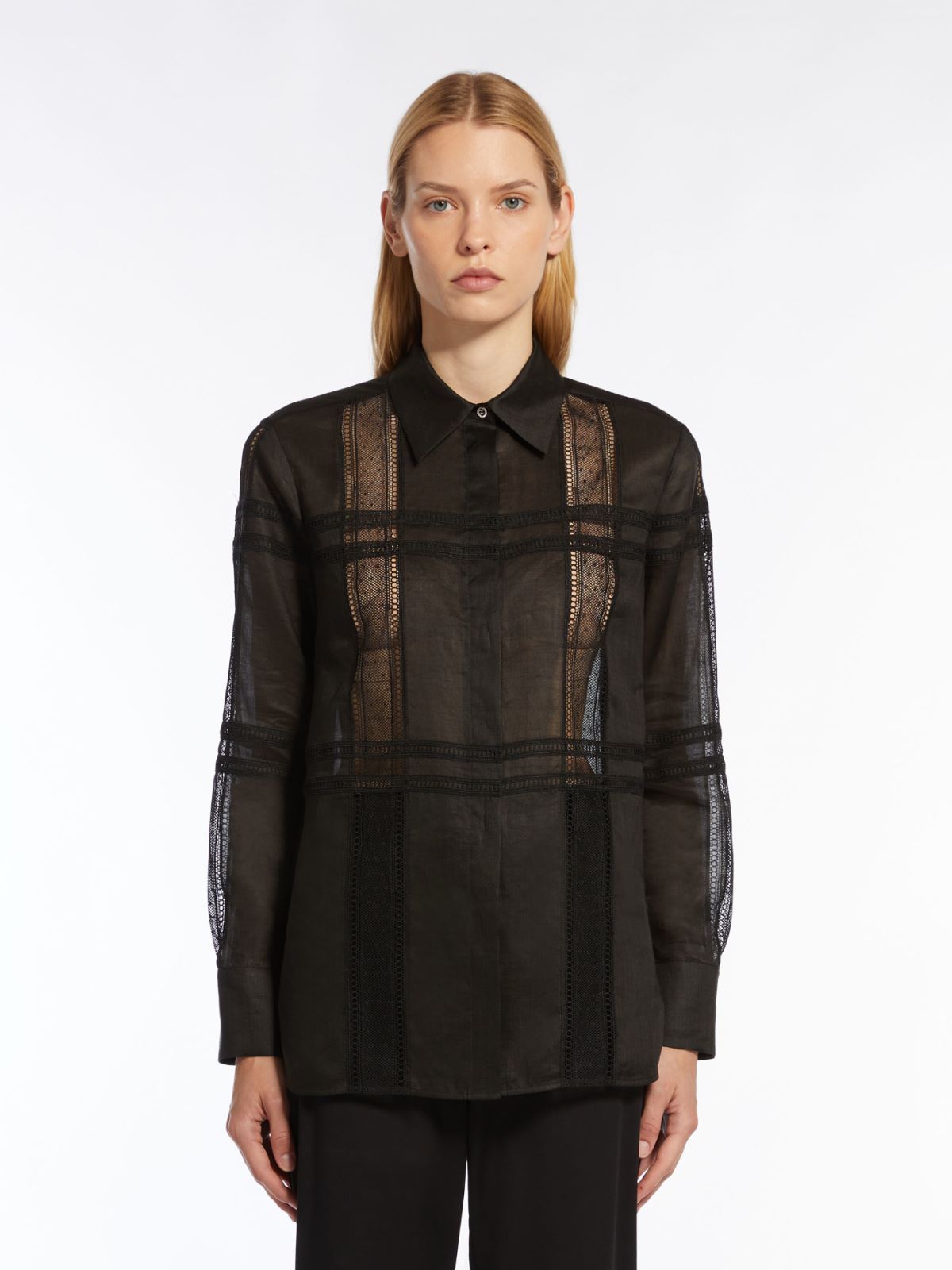 Ramie loose-fit shirt